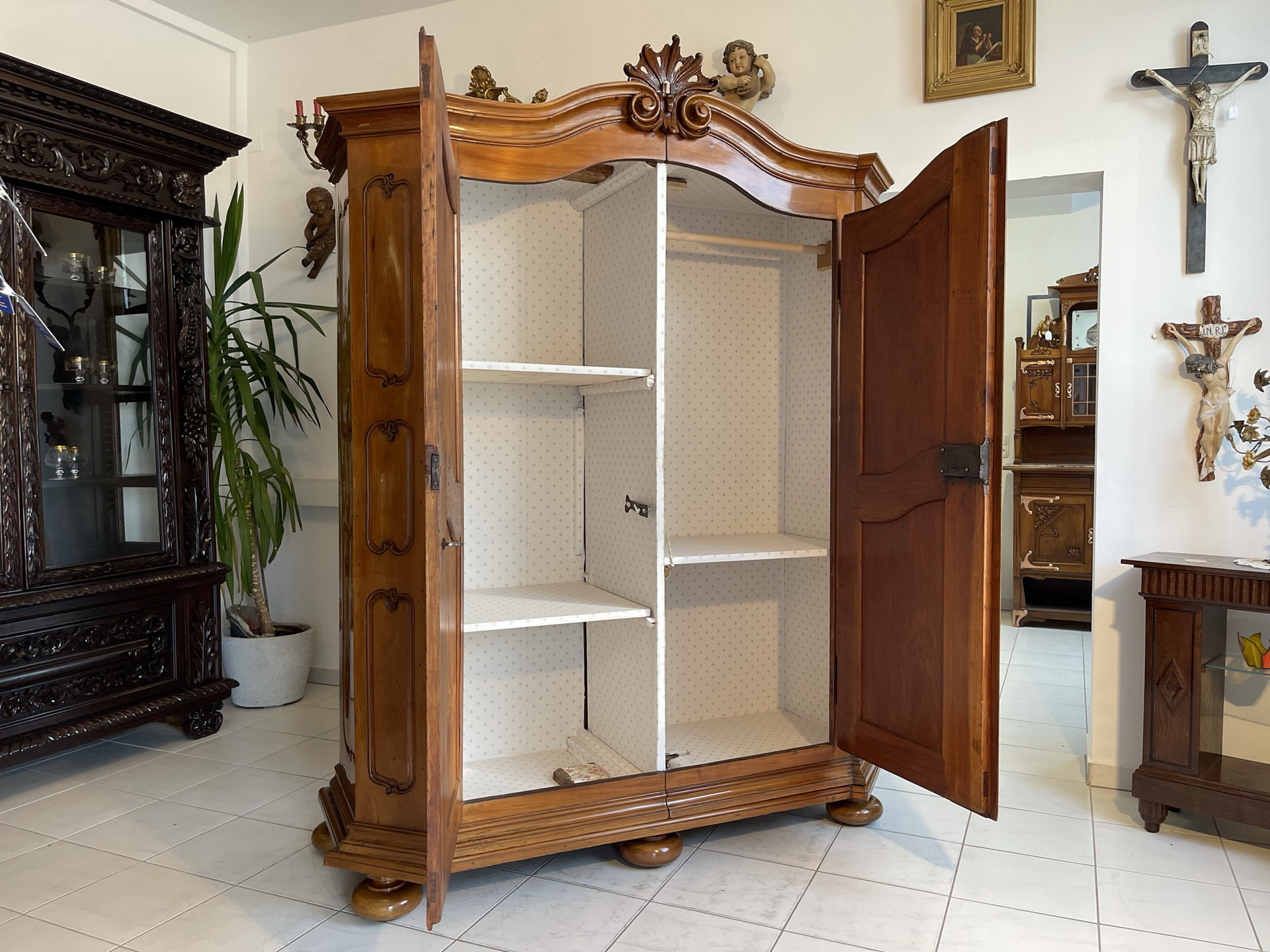 barock-empire-biedermeier_24KL4qhpRivaY7O Prachtvoller Barockschrank Bauernschrank Antik Altrestauriert A2773