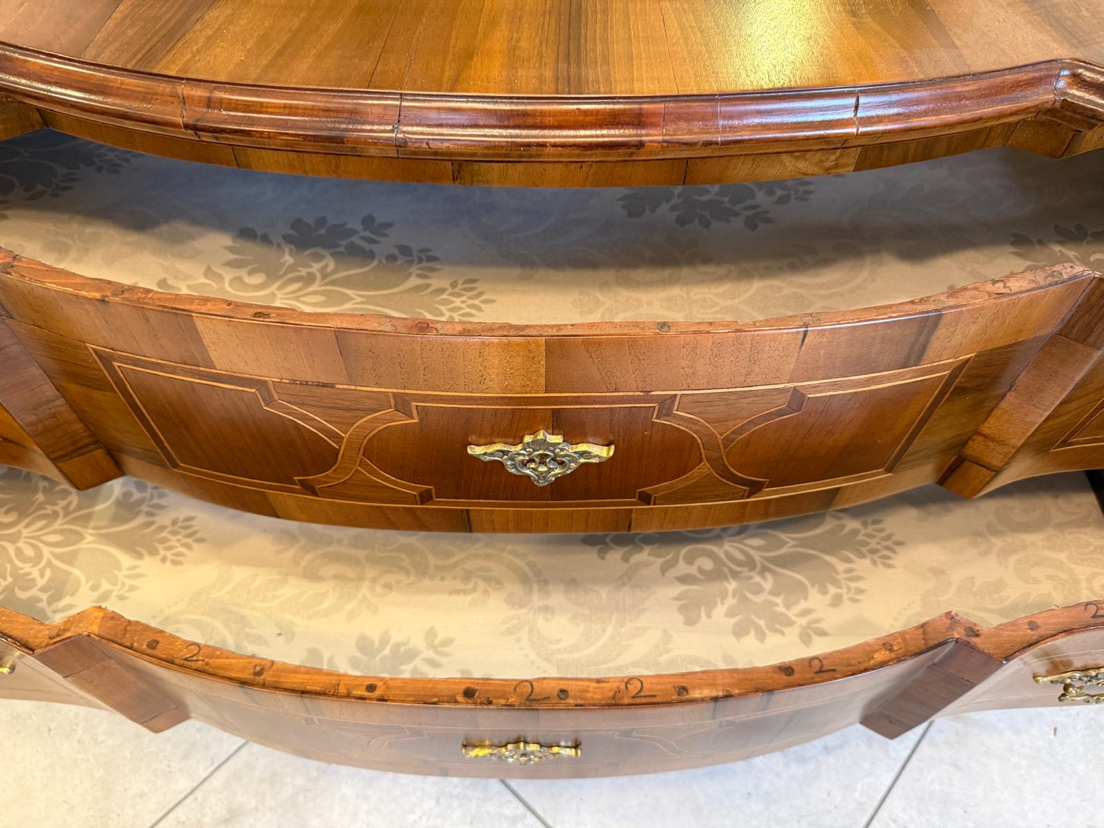 Authentische Barock Kommode Obstholz Marketerien Antiquität Nussholz  G2370