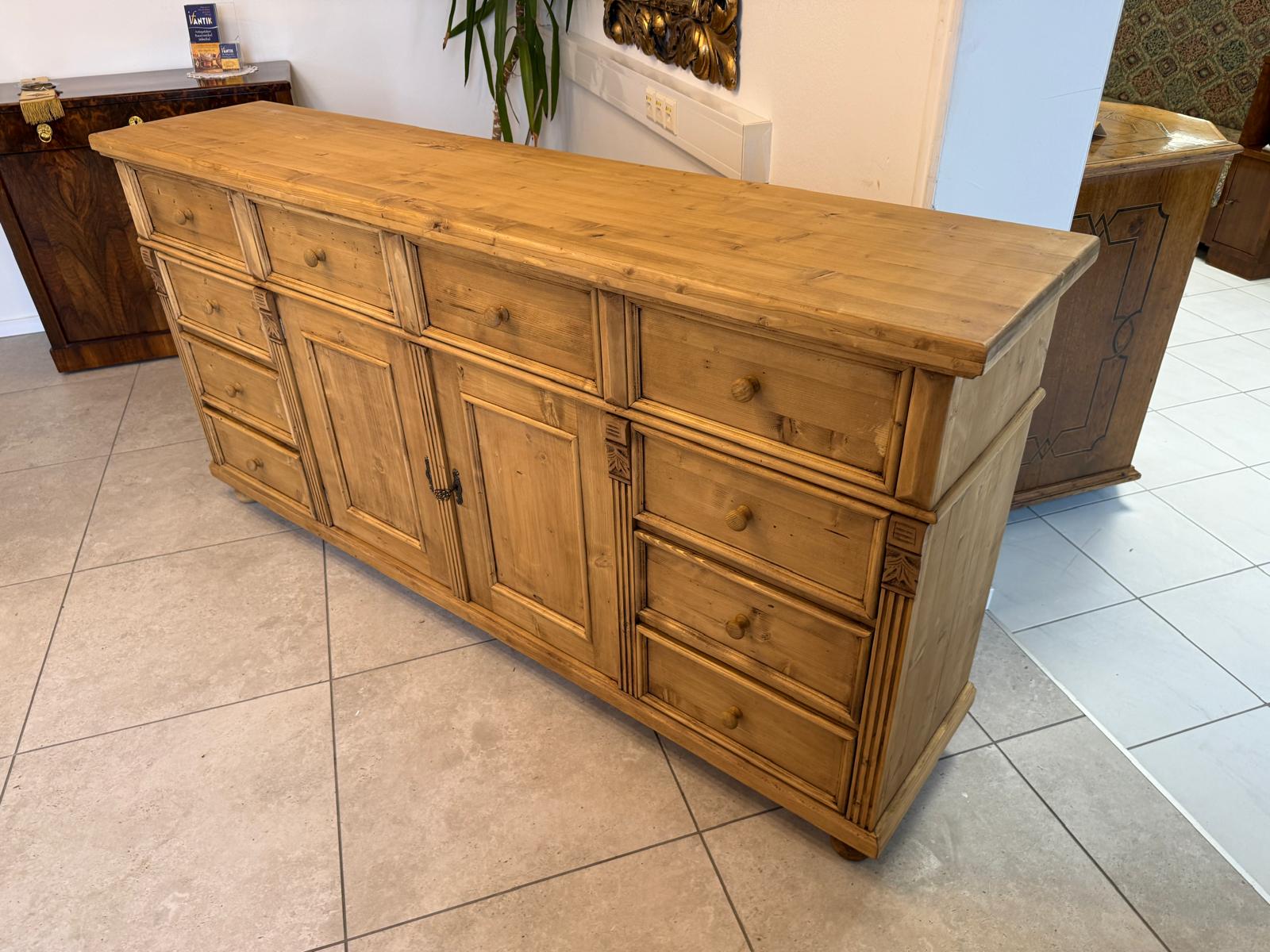 Antike 8 Ladenkommode Ladenschrank Apothekerschrank Altholzkommode D1137