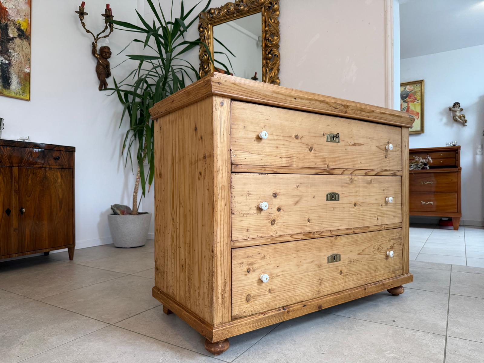 Restaurierte Biedermeier Kommode 3 Ladenkommode Antik ifantik G2033