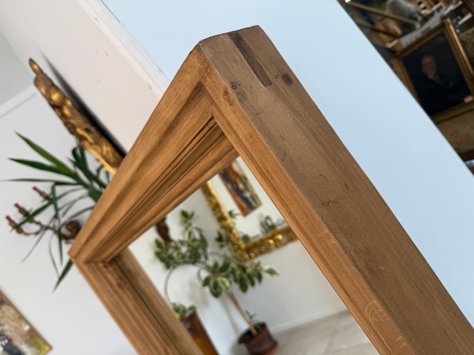 Bäuerlicher Naturholzspiegel Spiegel Holzspiegel Wandspiegel G1986