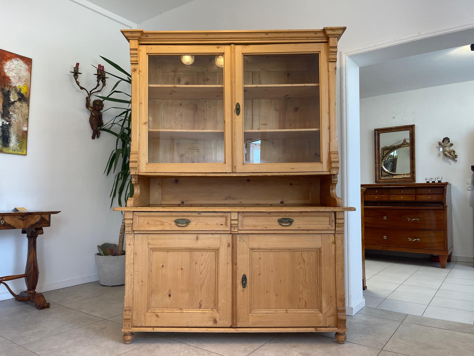 Jugendstil Naturholschrank Küchenbuffet Küchenschrank Küchenkredenz G1710