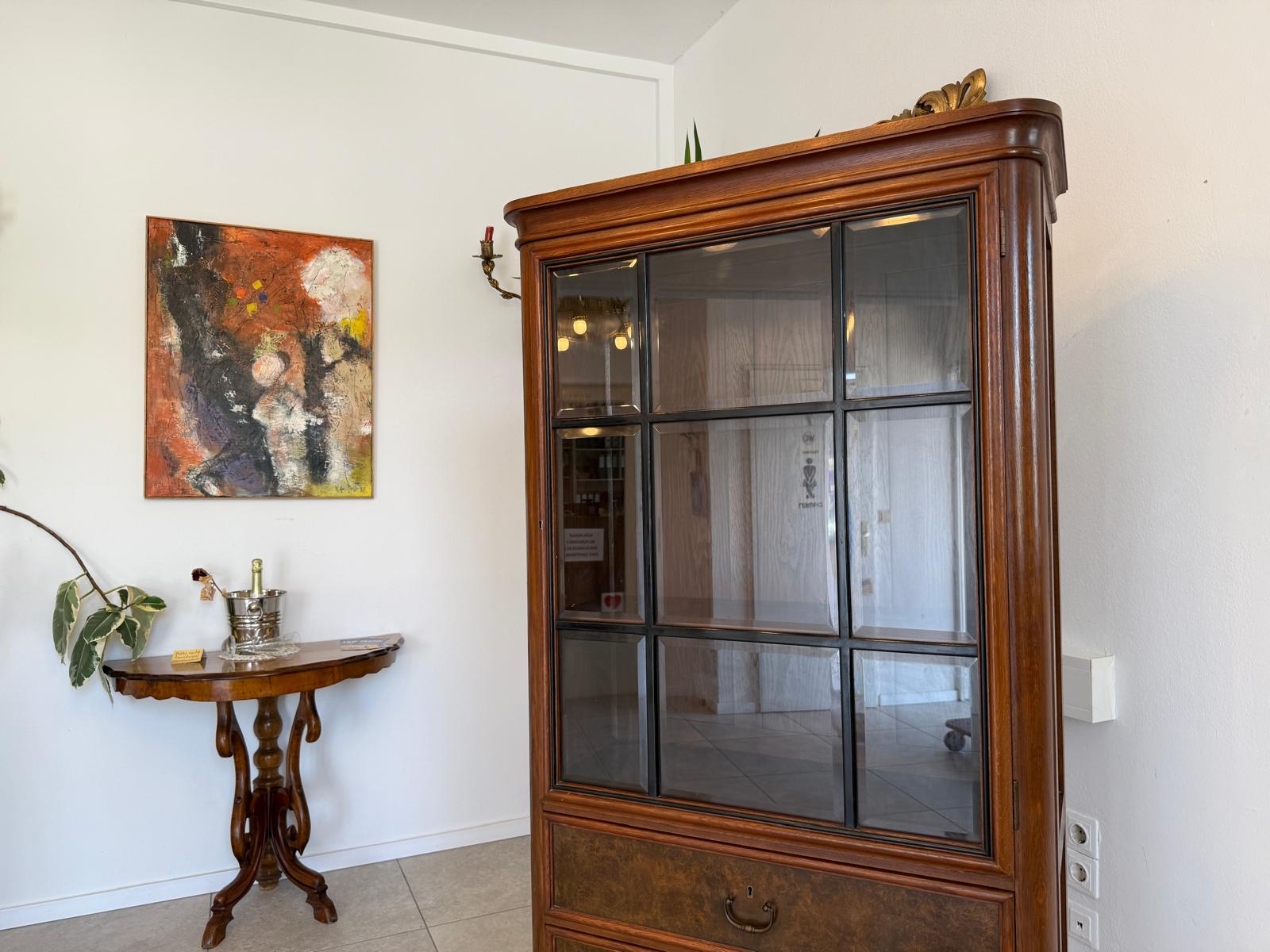 Originale Art Deco Vitrine Glasschrank Sammlervitrine G1770