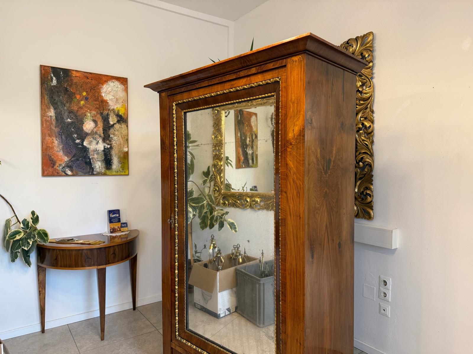 SALE Restaurierter Biedermeier Schrank Spiegelschrank Antiquität G2309