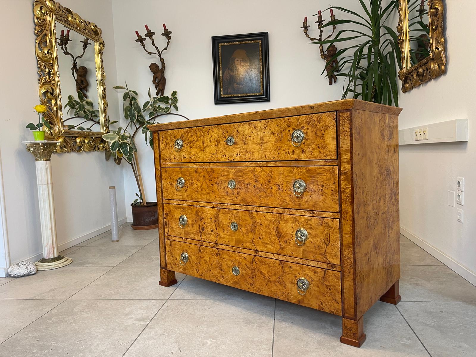 Restaurierte Biedermeier Schreibkommode Sekretär Nussholz Antiquität G1506