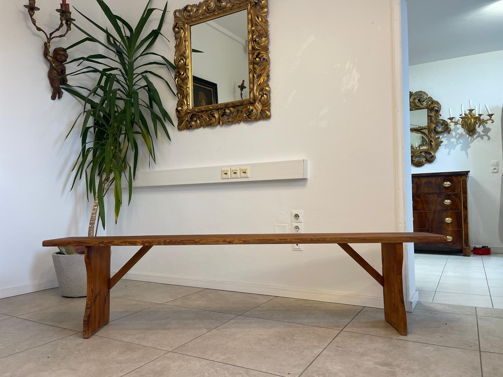 Altes  Bankerl Sitzbank Bankerl Massivholz Bauernbank 199cm  A5163