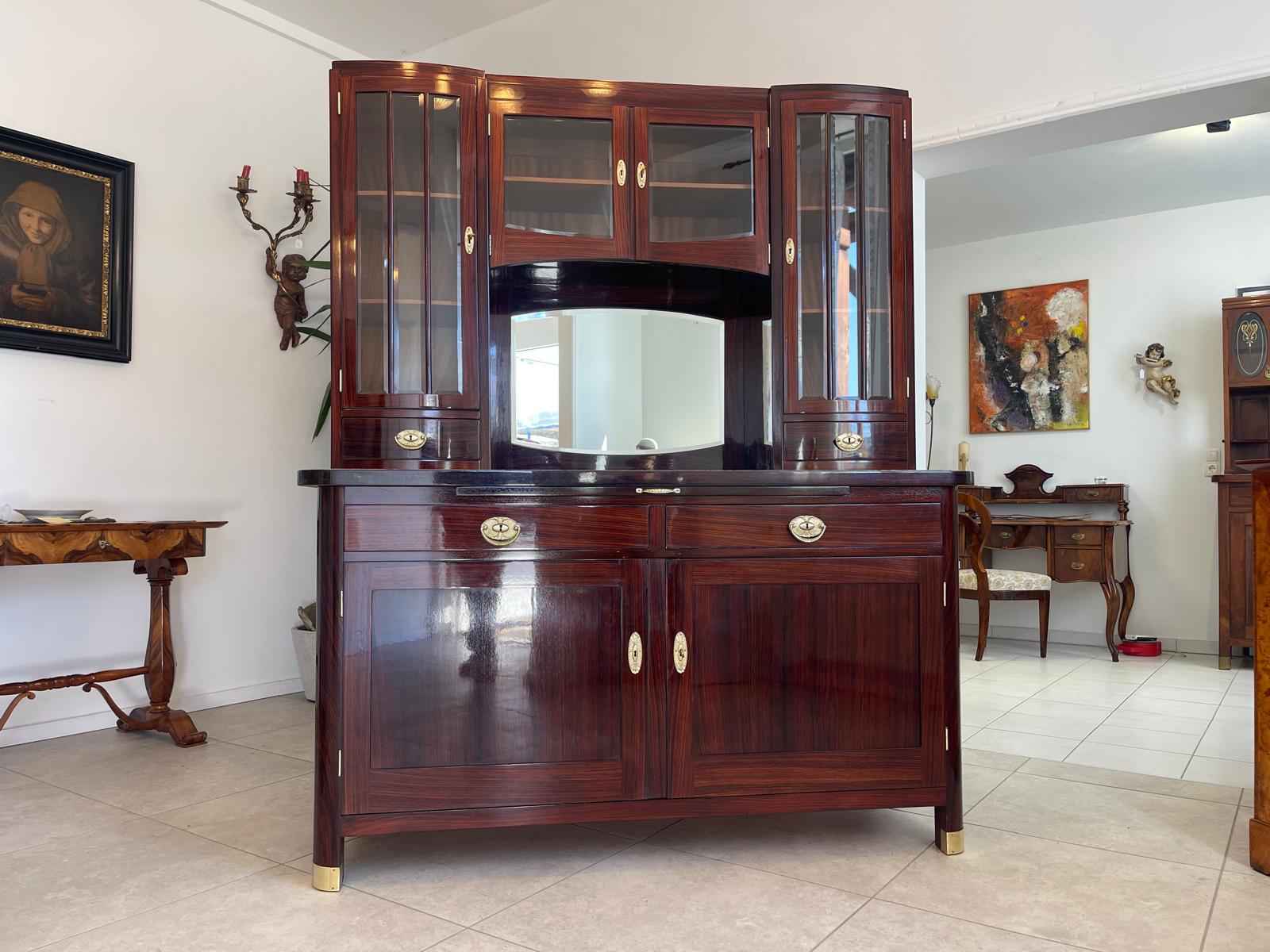 Sale Restauriertes Jugendstil Designerbuffet Aufsatzbuffet Originalstück G1377