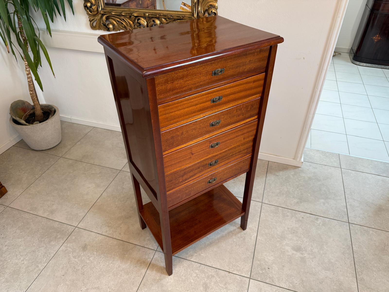 Jugendstil Aktenschrank Büroschrank restauriert Eichenholz D2476