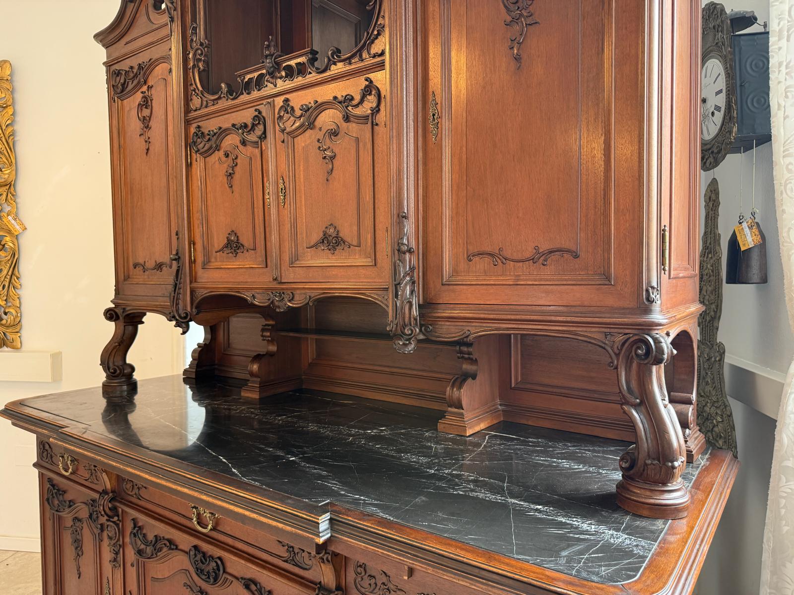 Figurales Pfeiferlbarock Aufsatzbuffet Altarschrank Aufsatzschrank / Buffet – D2658