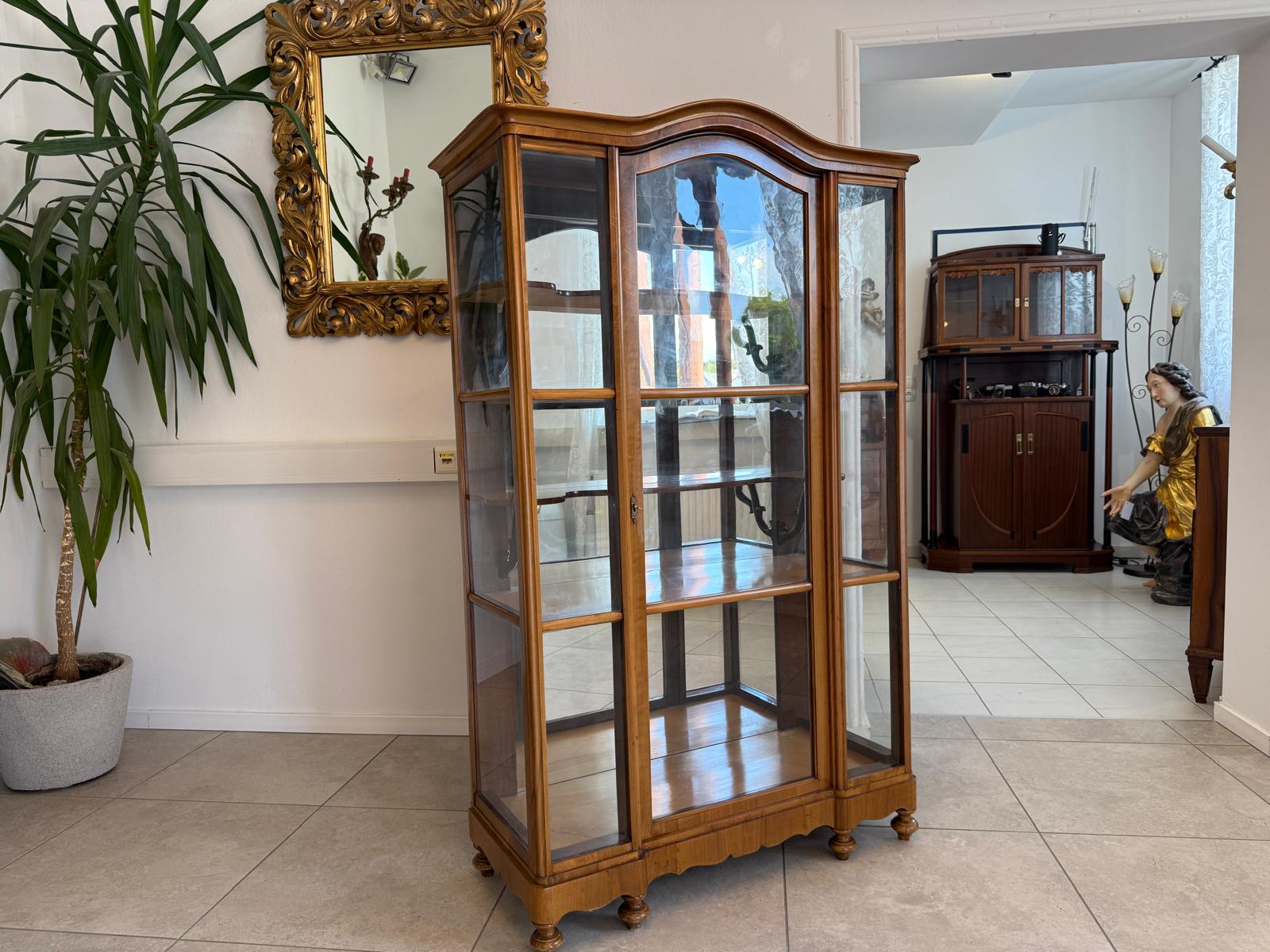 SALE Authentische Biedermeier Vitrine Bücherschrank Sammlervitrine Antiquität G1955