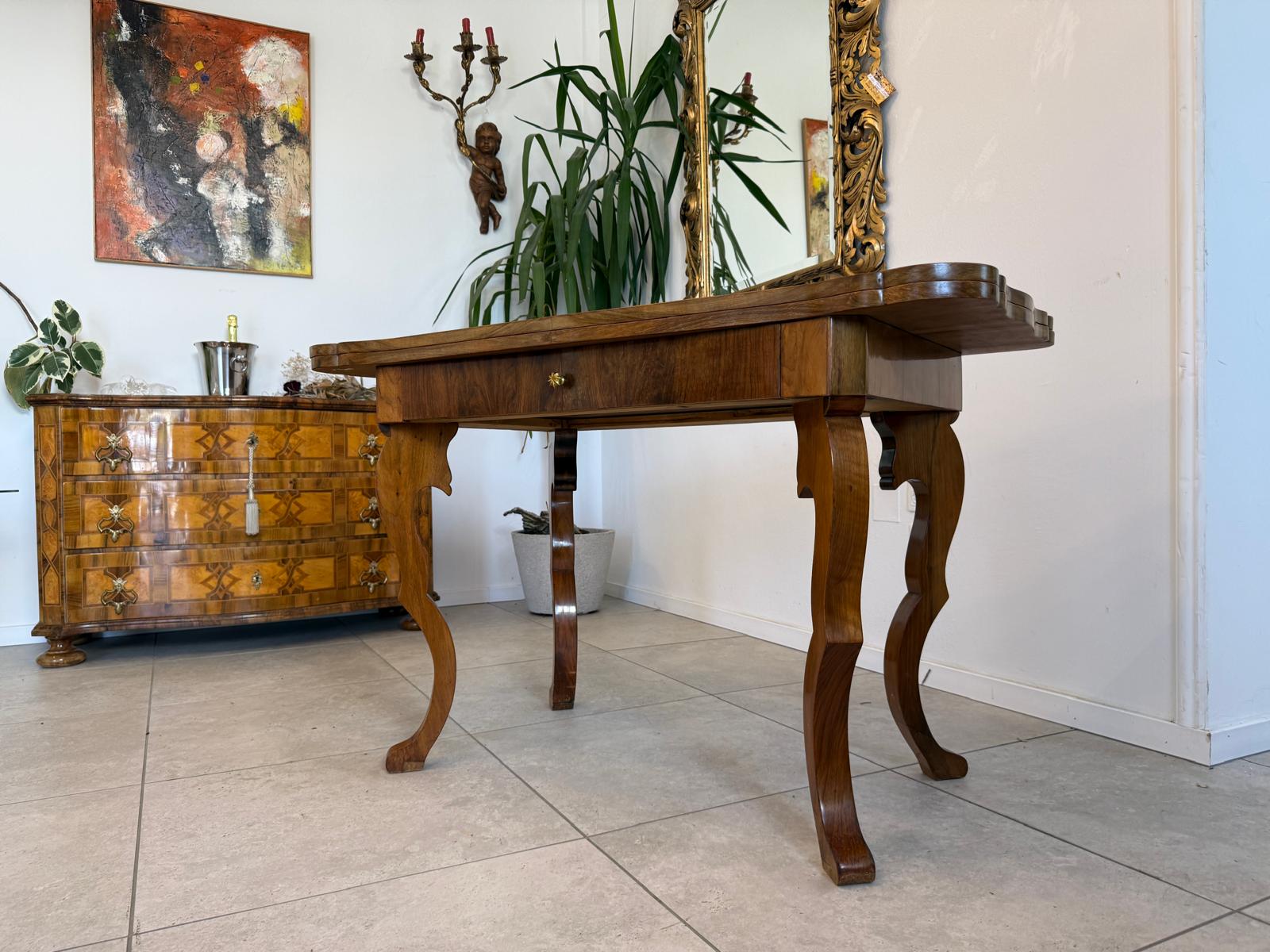 Origialer Spätbiedermeier Spieltisch Schachtisch Konsoltisch D2805