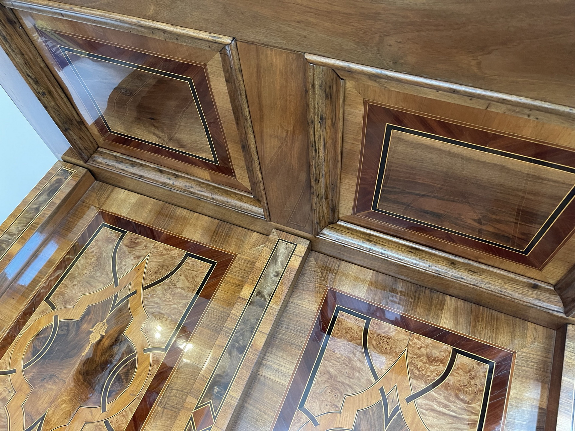 bauernschrank-bauernmoebel_149 Barock Sekretär Tabernakel Antiquität Stollenschrank mit Vollsäulen B1636