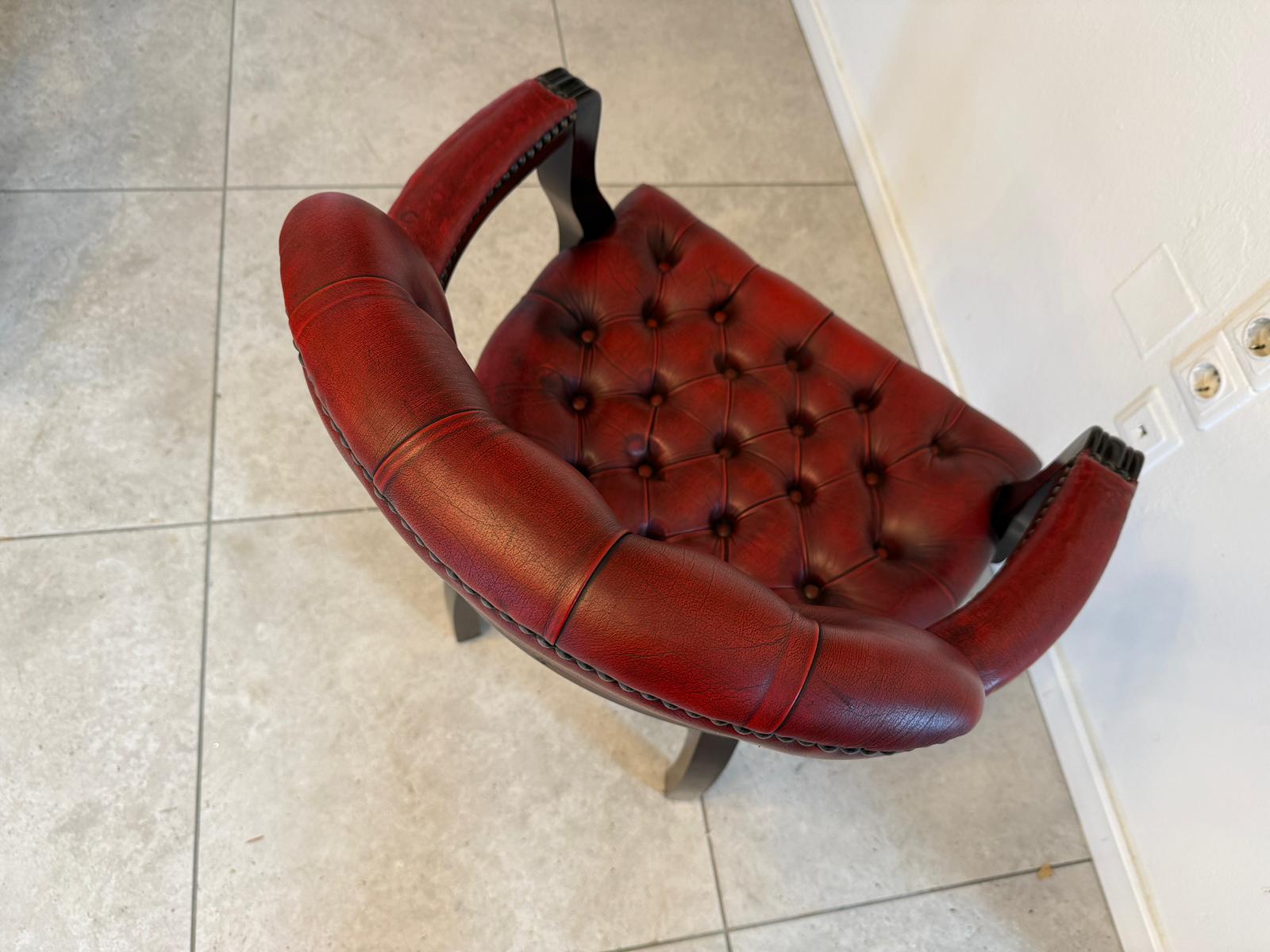 Chesterfield Fauteuill Ledersofa Clubfauteuil Ledersessel  1 Stück D1093