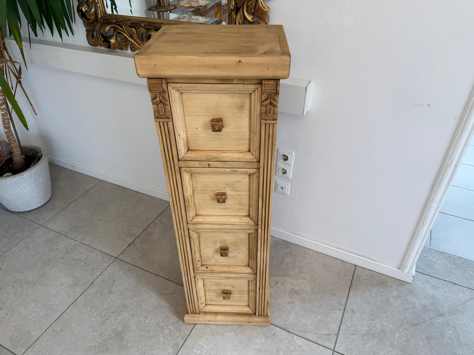 Massivholzkommode Rustikal Fichtenholz Ladenkommode Weichholz D2672