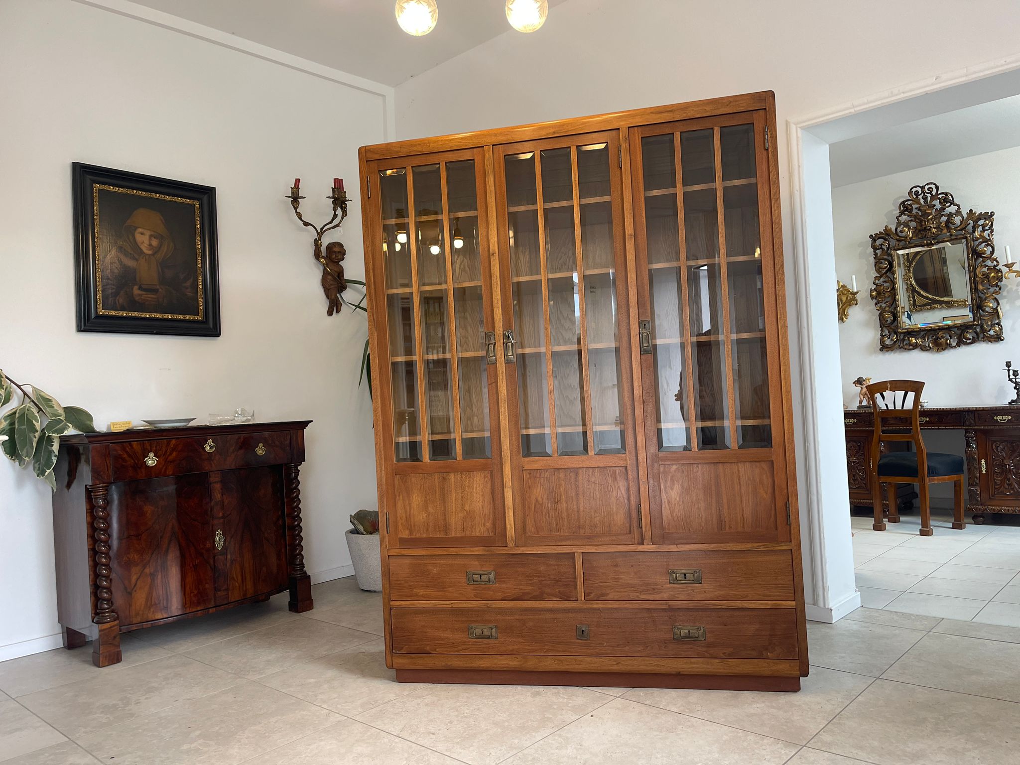 7b4c4afe-e572-4326-8b84-82eb6d618274 Jugendstil Schrank Kleiderkasten Jugendstil Bücherschrank A4887