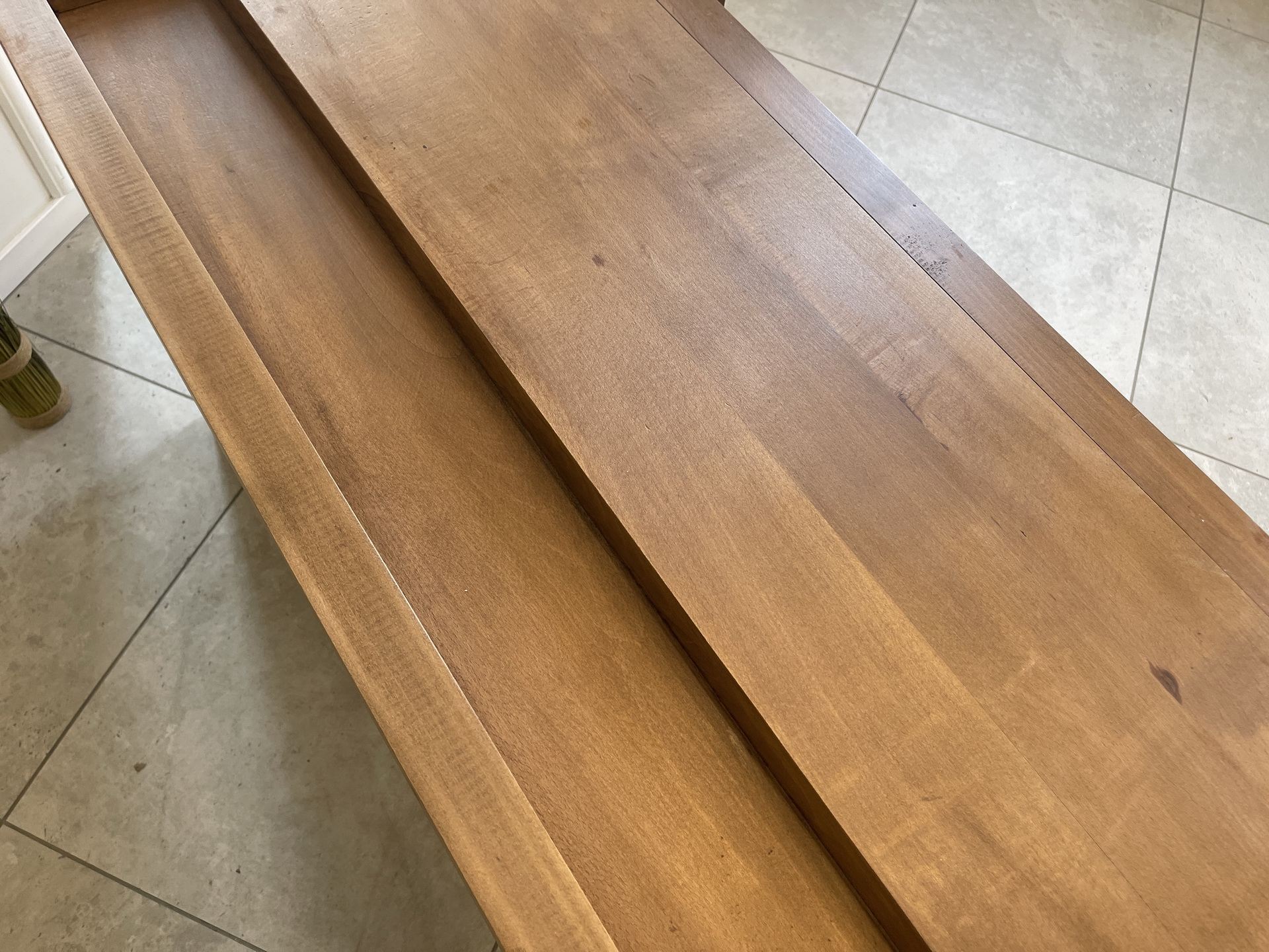 Barock-Biedermeier-11 Schmale Hobelbank,Werkbank Werktisch Anrichte A4183