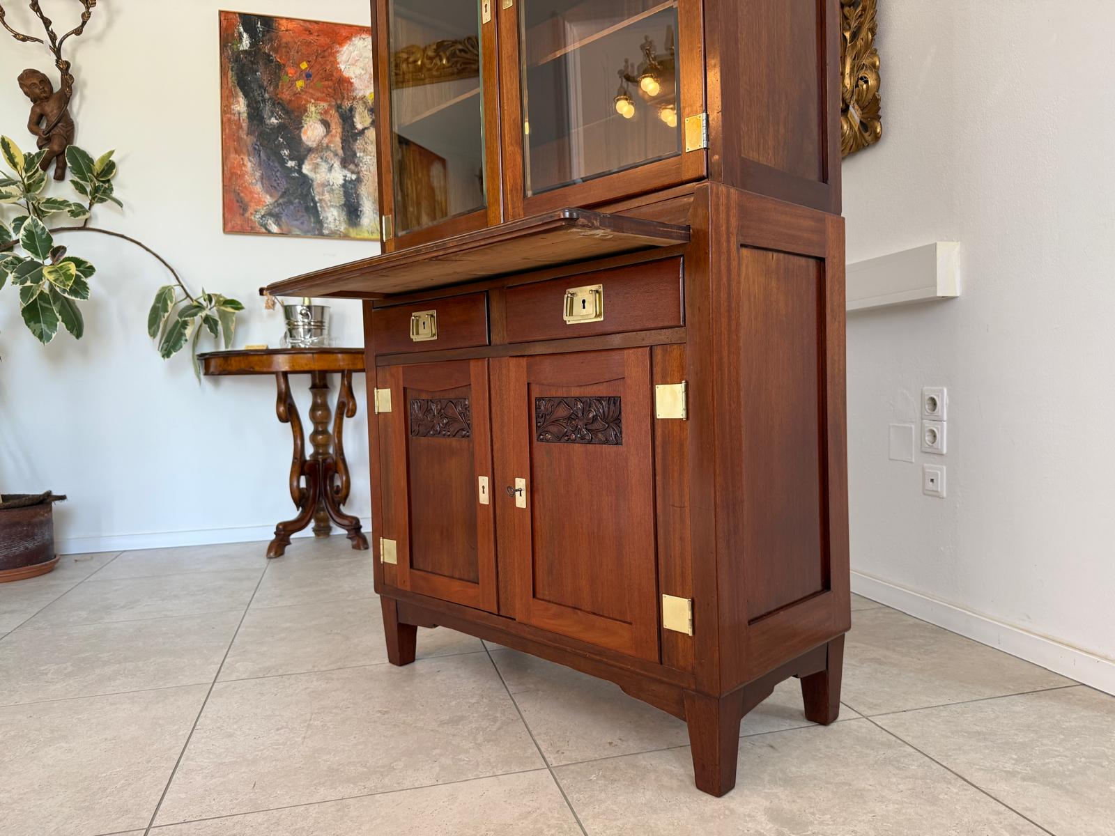 Jugendstil Vitrine Sammlervitrine Vitrinenschrank Otto Wagner G1778