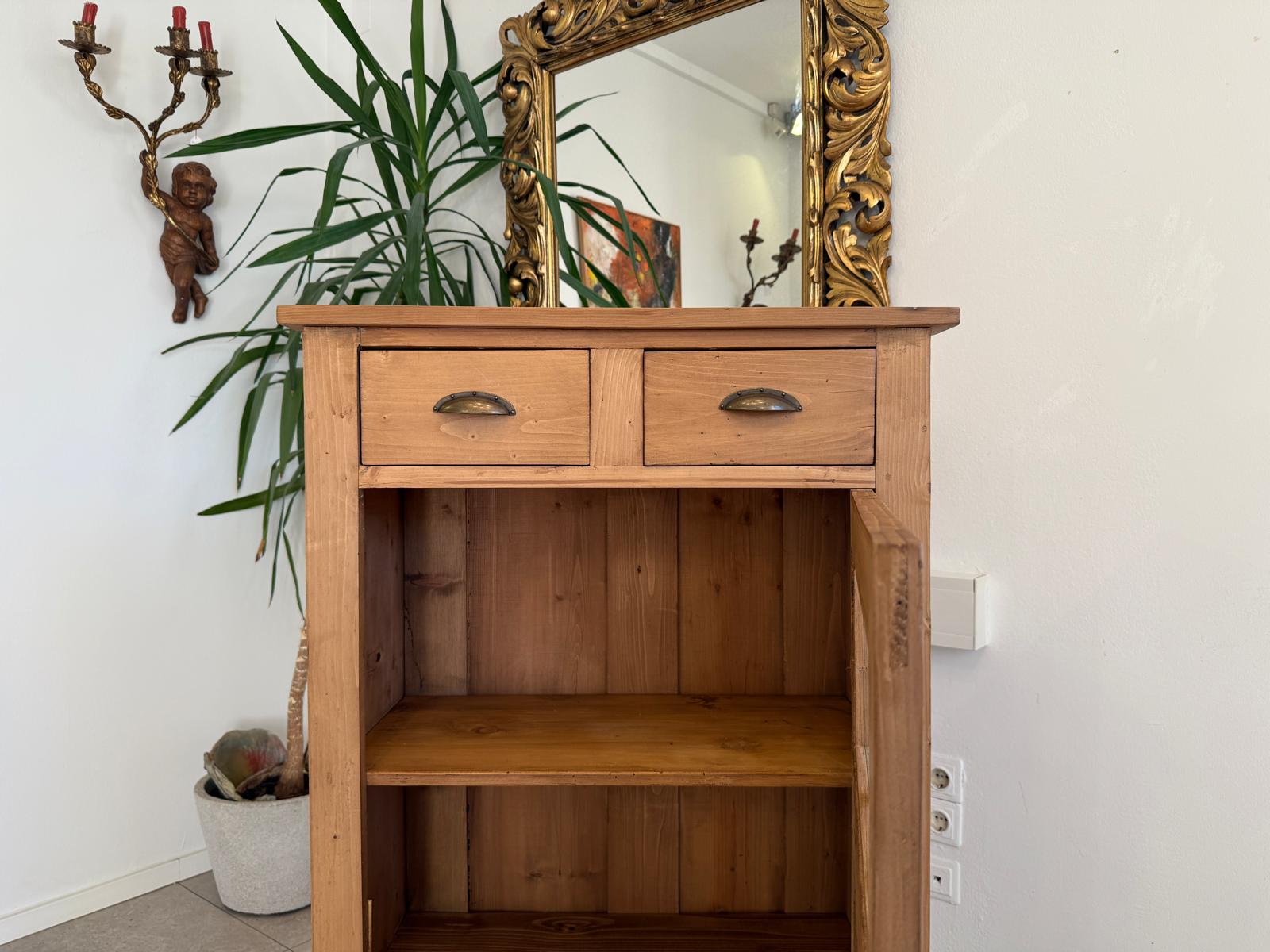 Bäuerliches Vertiko Bücherschrank Halbschrank Bauernschrank G2290