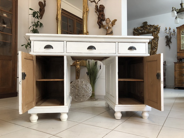 biedermeier-barock-bauernm-bel_64 uriger Naturholz Gründerzeit Schreibtisch Sekretär X2185