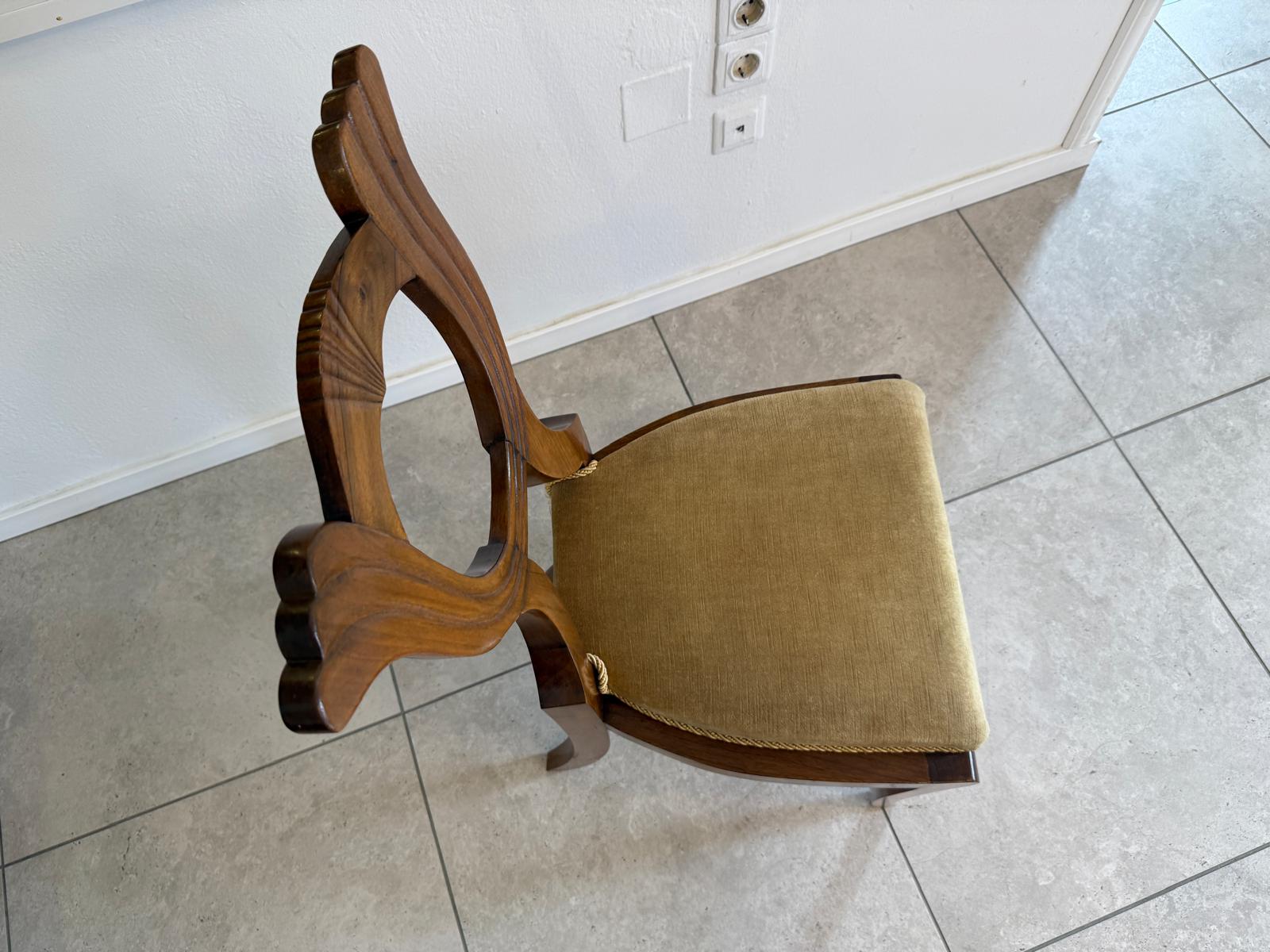 Biedermeier Sessel Nussholz Stuhl Antiquität G2106