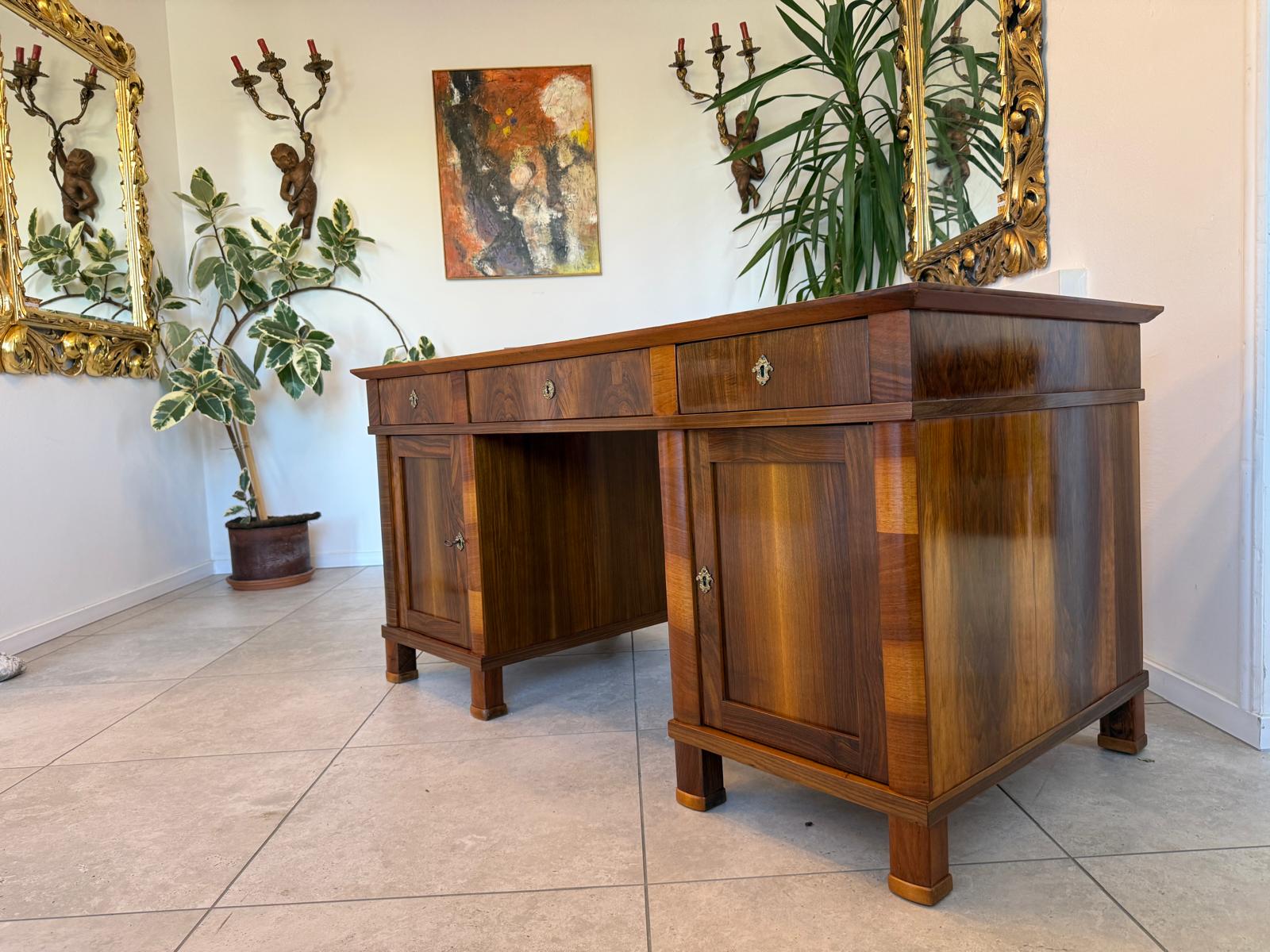 Restaurierter Biedermeier Schreibtisch Sekretär Bürotisch Antiqutität G2163