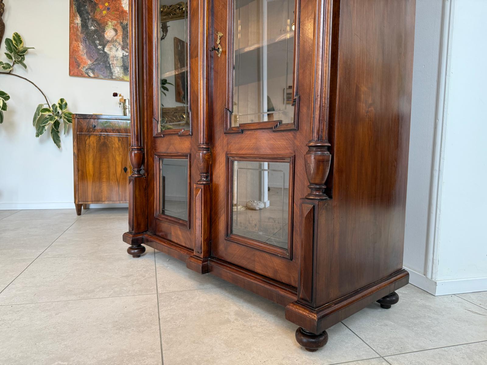 SALE Gründerzeit Vitrine Bücherschrank Sammlervitrine Antiquität G1905