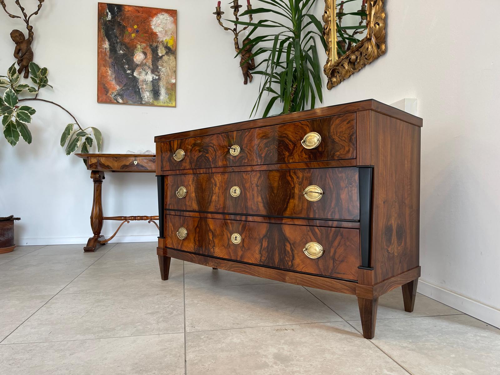 Sale Restaurierte Biedermeier Kommode Schwarze Lasenen Antiquität G1676-1