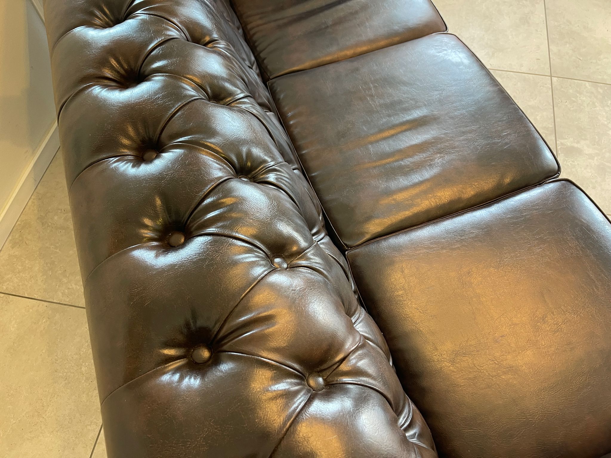 Chesterfield Clubsofa Diwan Couch Antikbraun Zigarrenbraun Traumexemplar G1577-1
