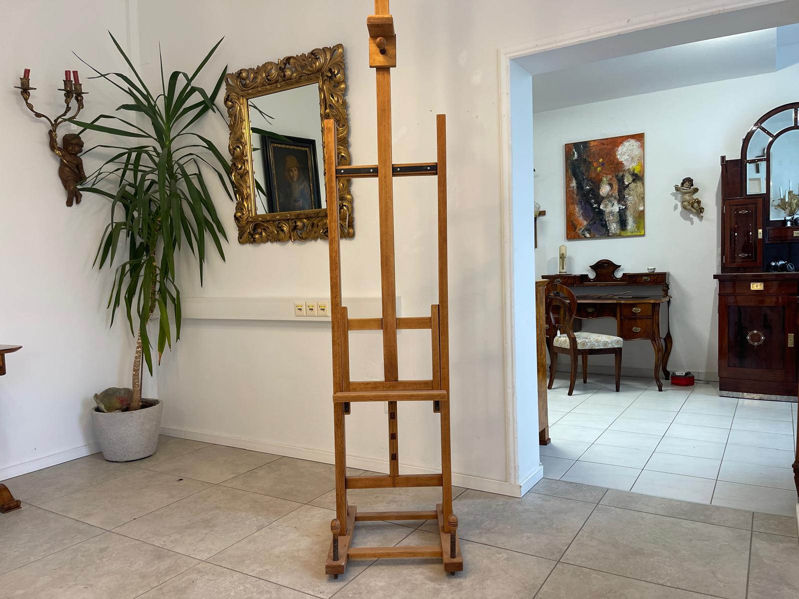 Antikes Atelier-Staffelei aus massivem Holz Bildhalterung G1522