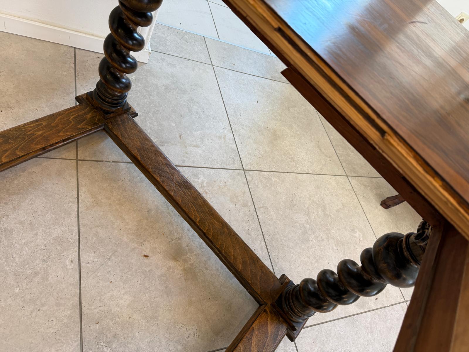 Barock Tisch Esstisch Antik Refektoriumtisch Antiquität Auszugtisch D1213