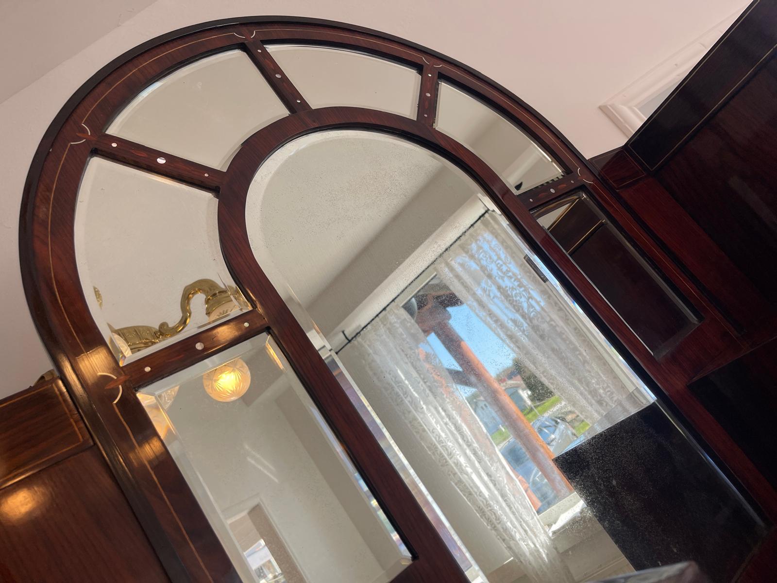 Sale Restauriertes Jugendstil Designerbuffet Aufsatzbuffet Schellack Antiquität G1377-1