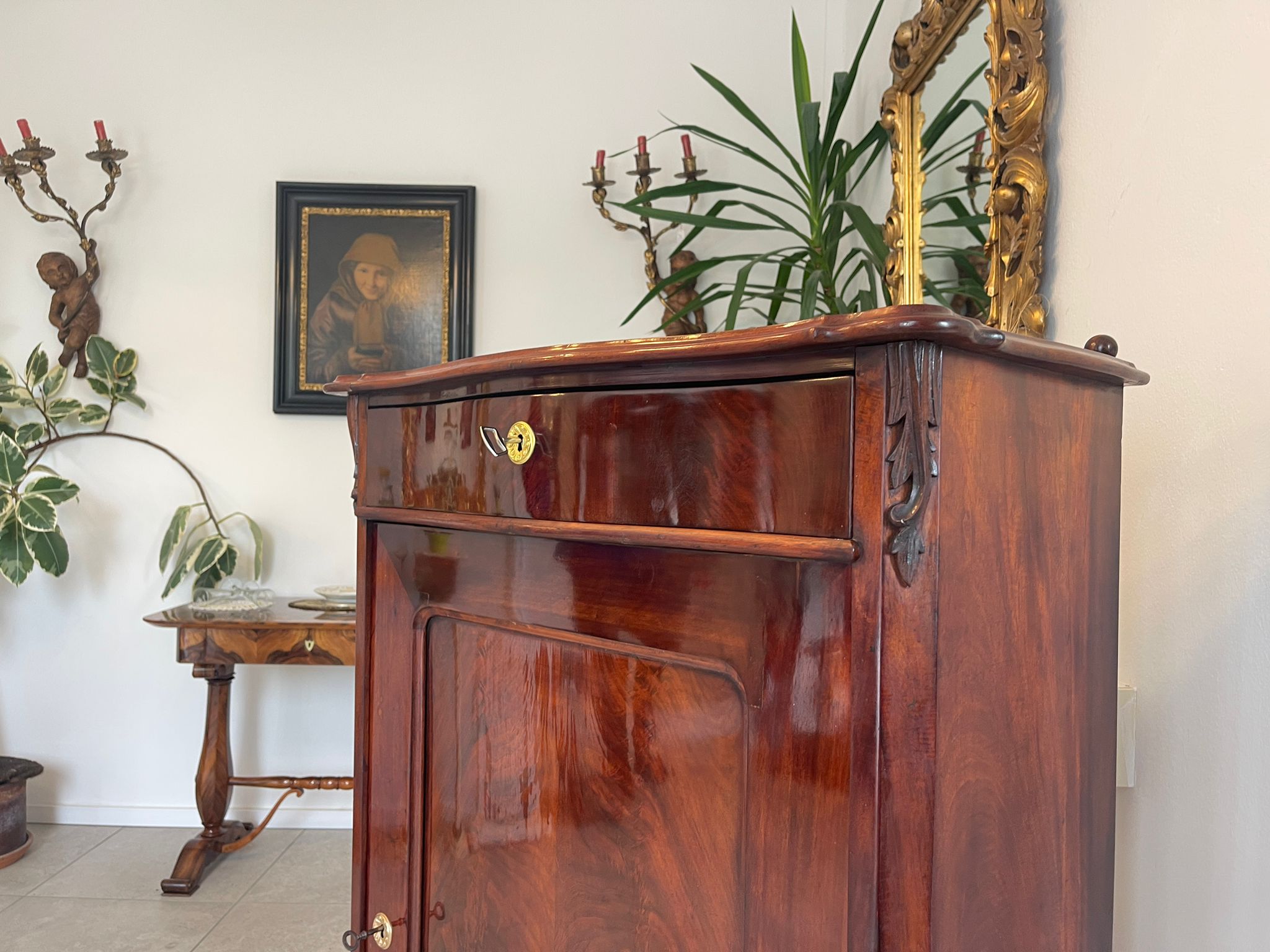 Spätbiedermeier Vertiko Halbschrank Antiqutität Rarität G1614