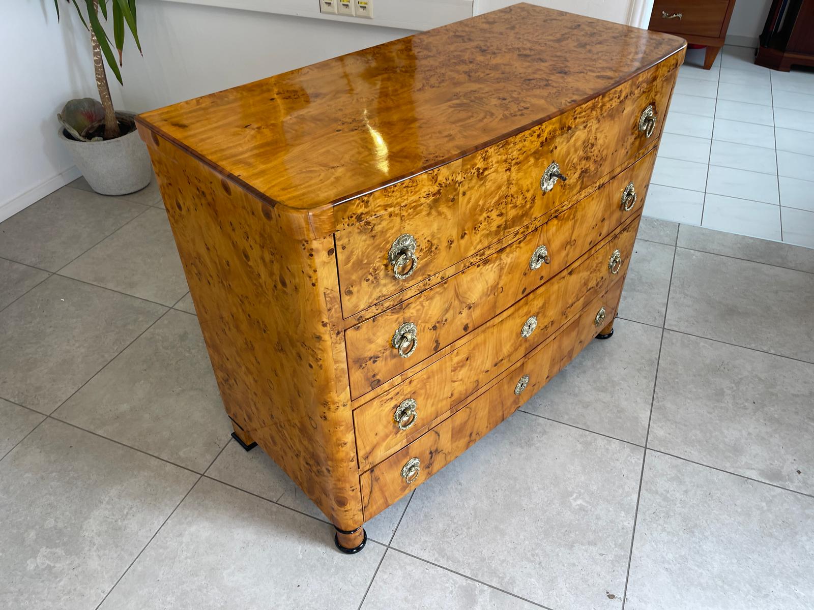 Restaurierte Biedermeier Schreibkommode Sekretär Pappelholz Antiquität G1747