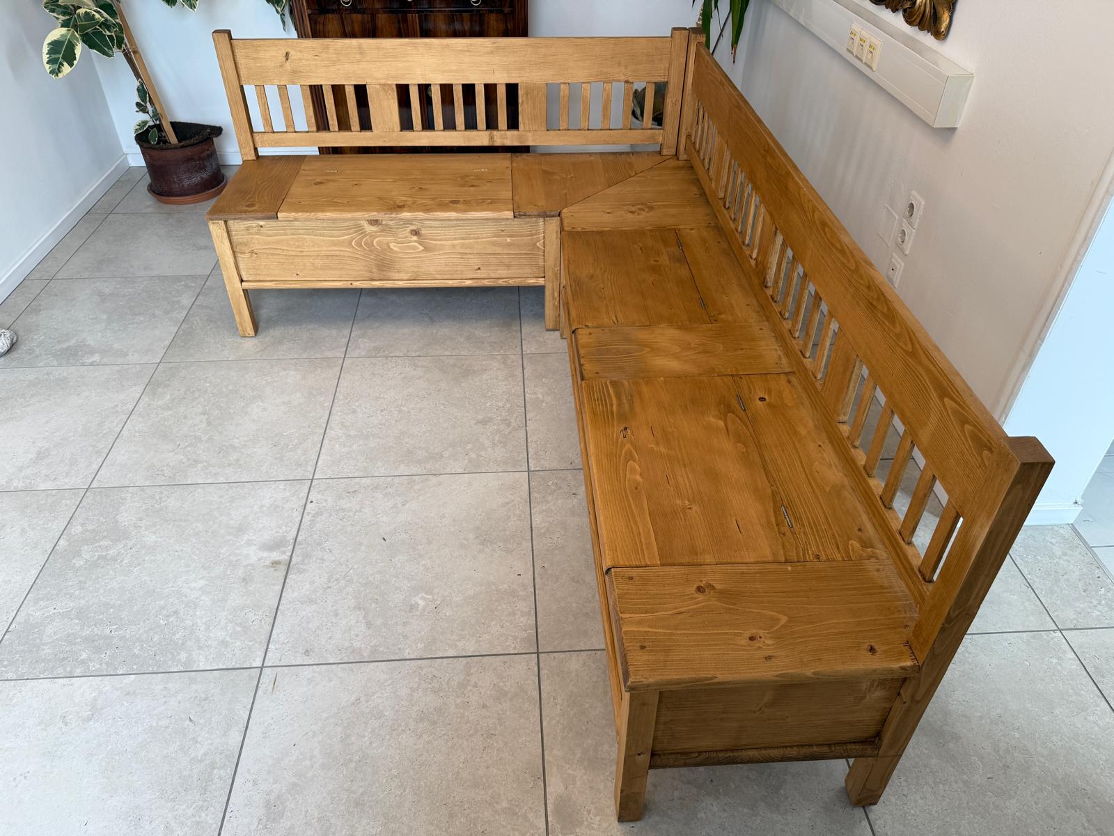 Bauernstube Eckbankgruppe Bauernstube mit Truhenfunktion Naturholz G2140