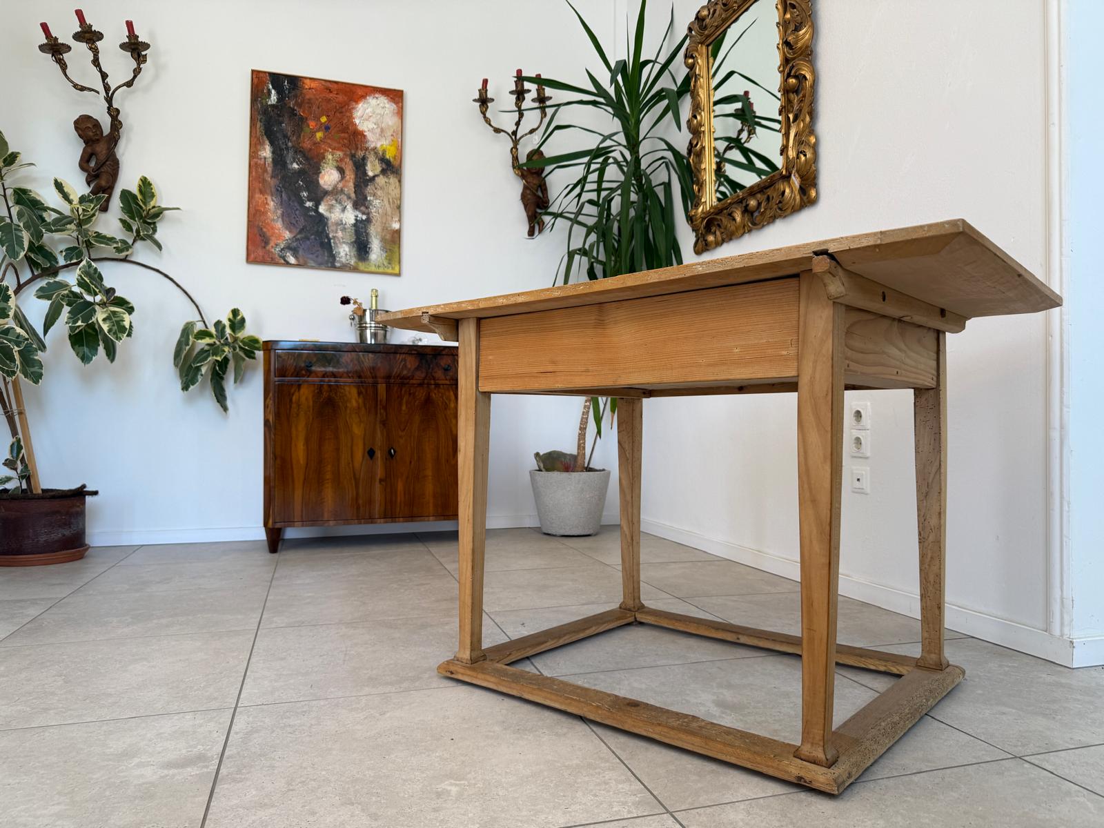 Biedermeier Bauerntisch Originalexemplar Fichtenholz Urig G1903