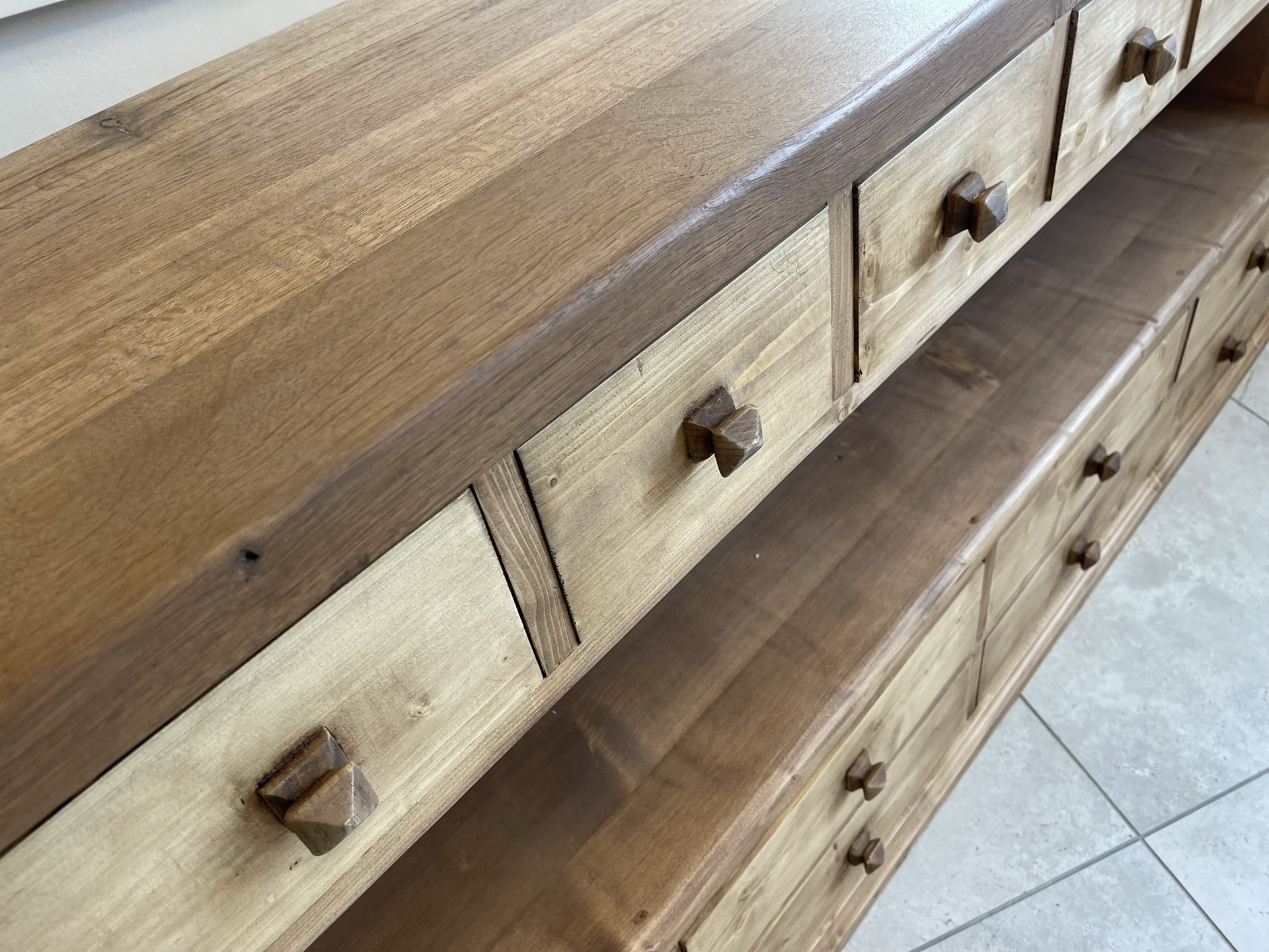 BiedermeierBarock_135 Massive 14 Laden Kommode Anrichte Sideboard B1191