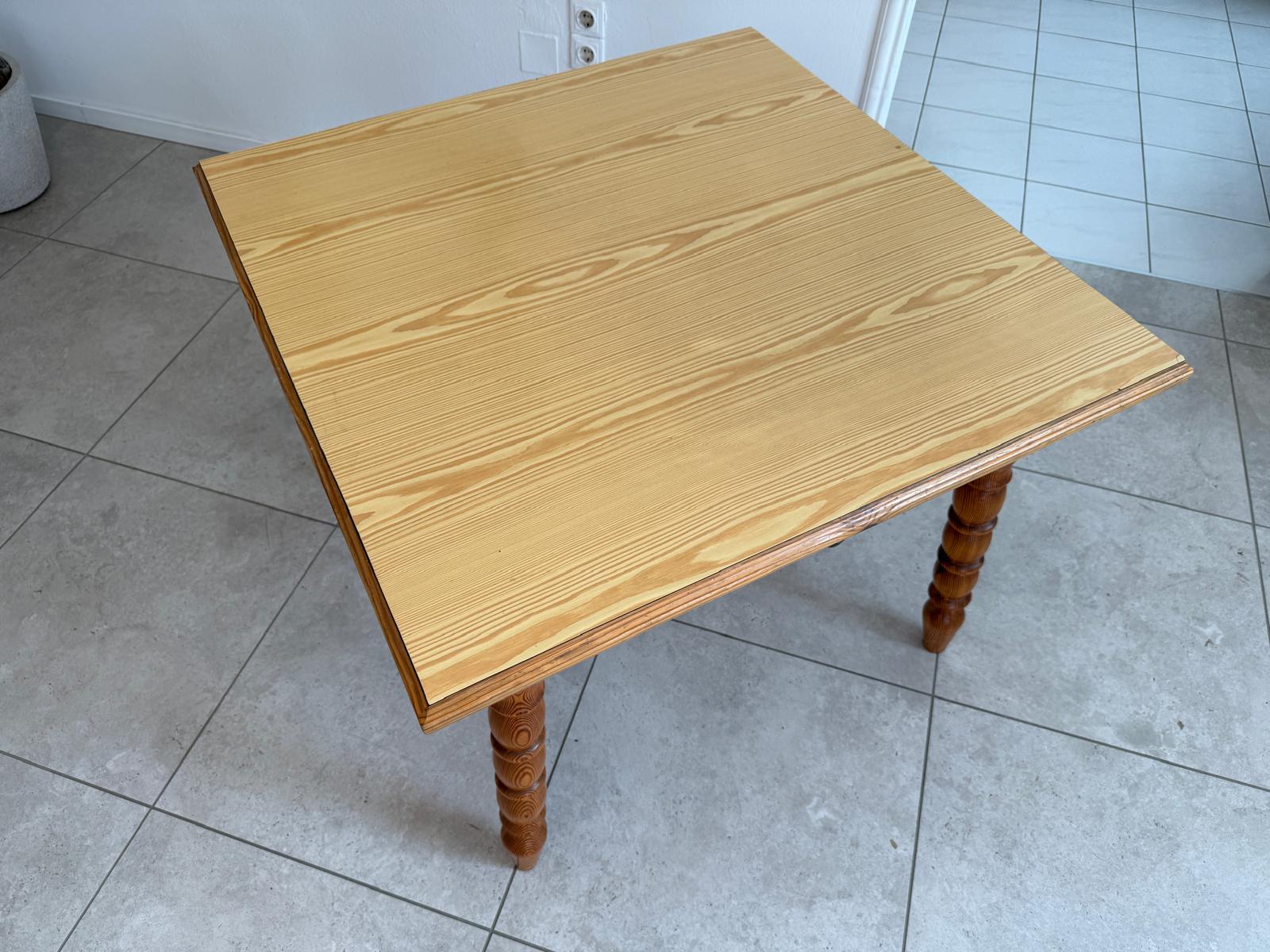 Einfacher Bauerntisch Teilmassiv Esstisch G1887