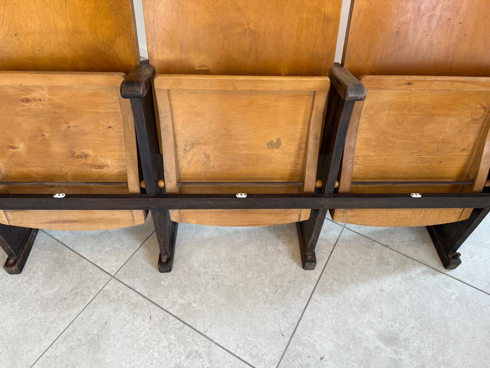 Originale Kinosessel 3er Sitz Klappstuhl Stuhl Sitzgruppe G2130
