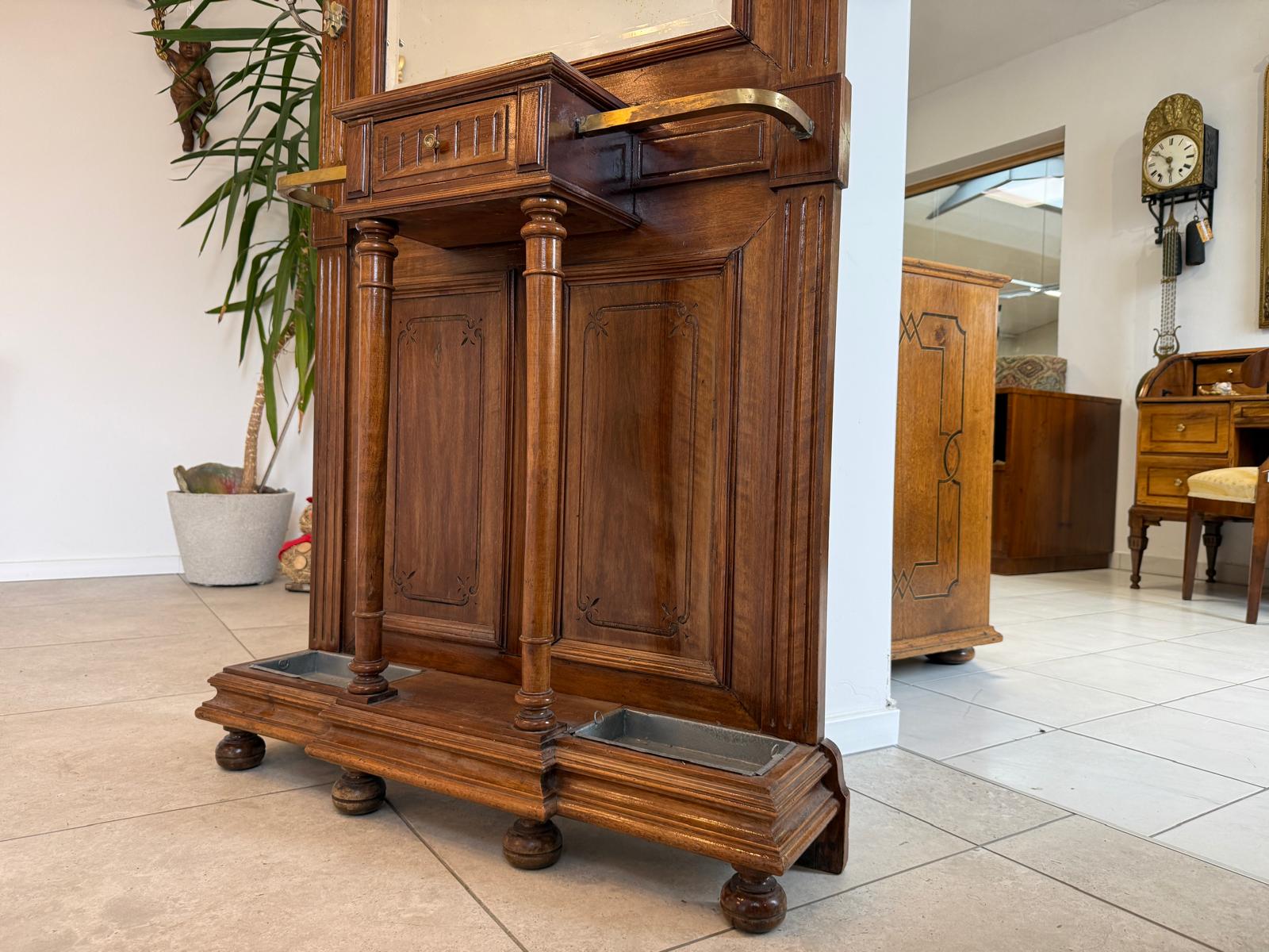 Geräumige Jugendstil Jugendstil Garderobe Kleiderablage Antiquität D1031