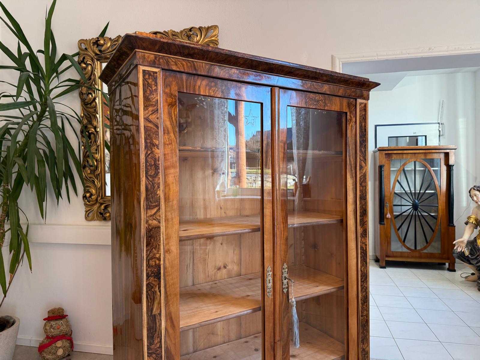 SALE Restaurierte Biedermeier Vitrine Bücherschrank Sammlervitrine Antiquität G2346