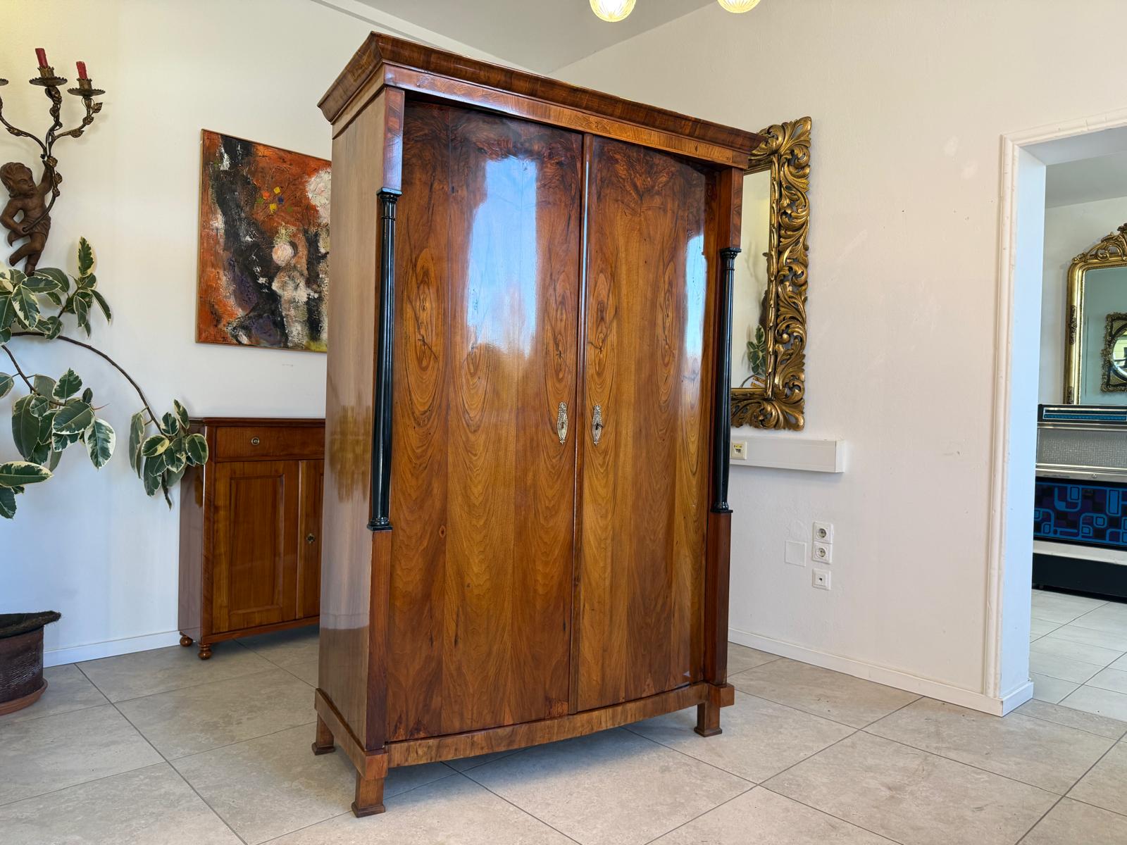 Sale Empire Säulen Hallenschrank Restauriert Antik Antiquität D1209