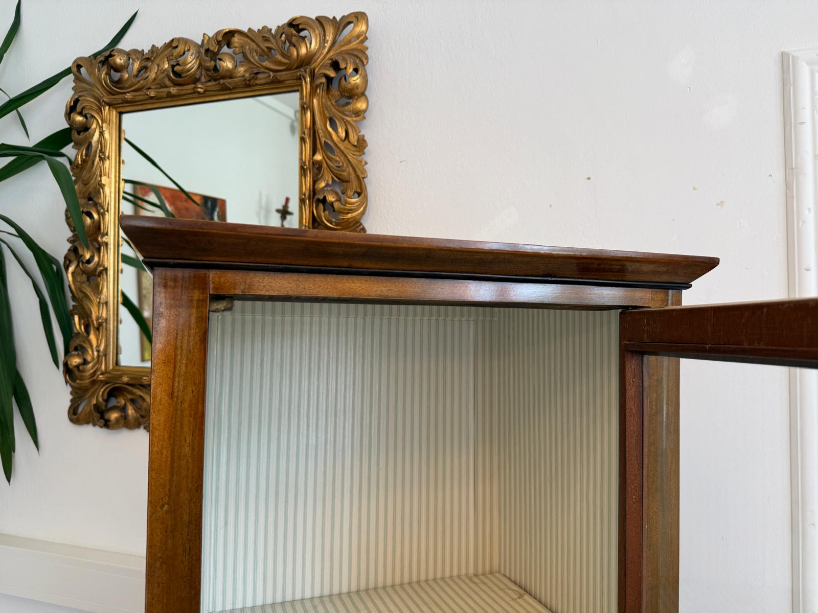 Traum Stilvitrine Biedermeier Glasschrank Bücherschrank G1918