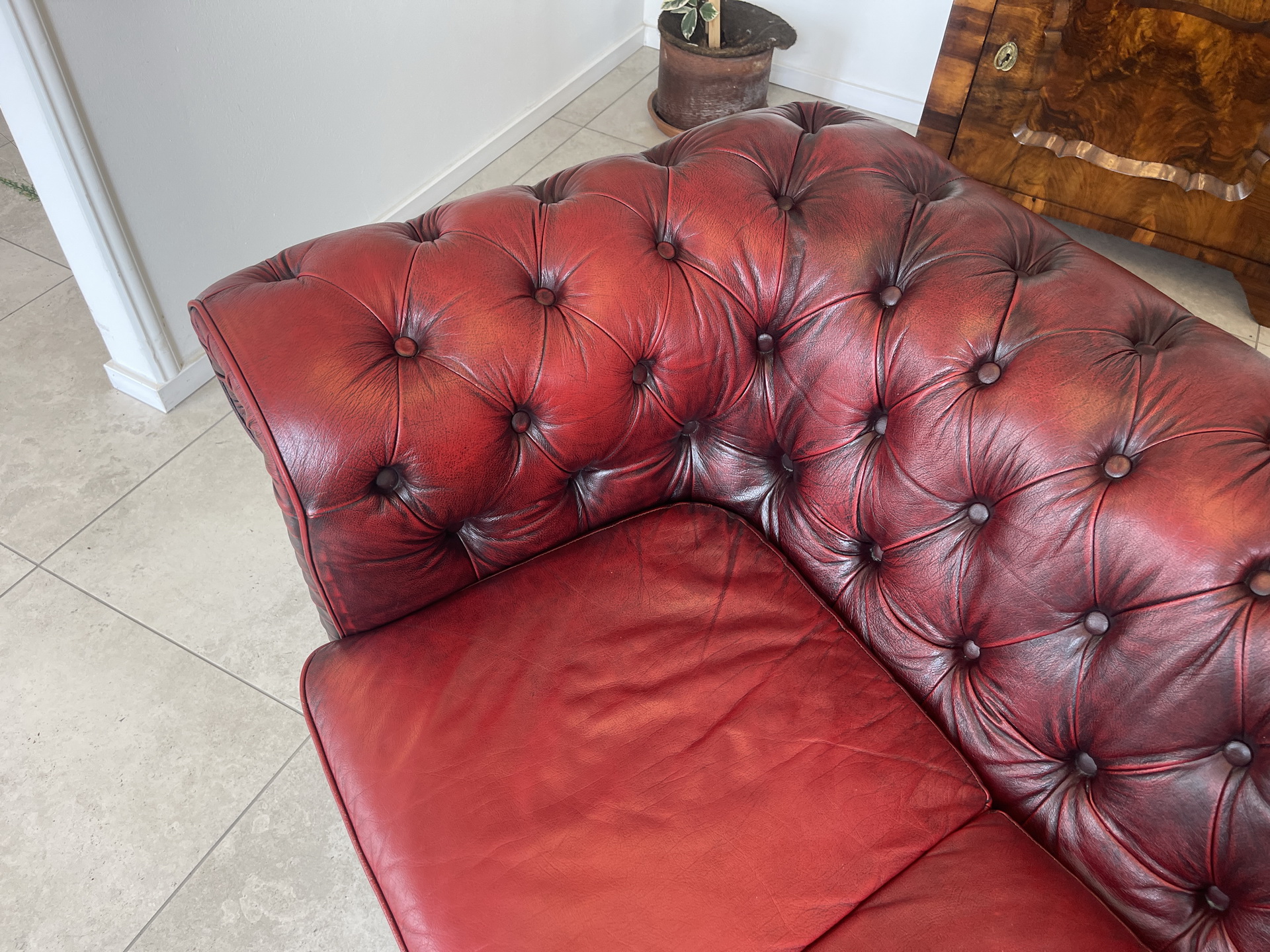 Chesterfield-78 Cult Chesterfield 3er Sofa Couch Clubsofa A4553