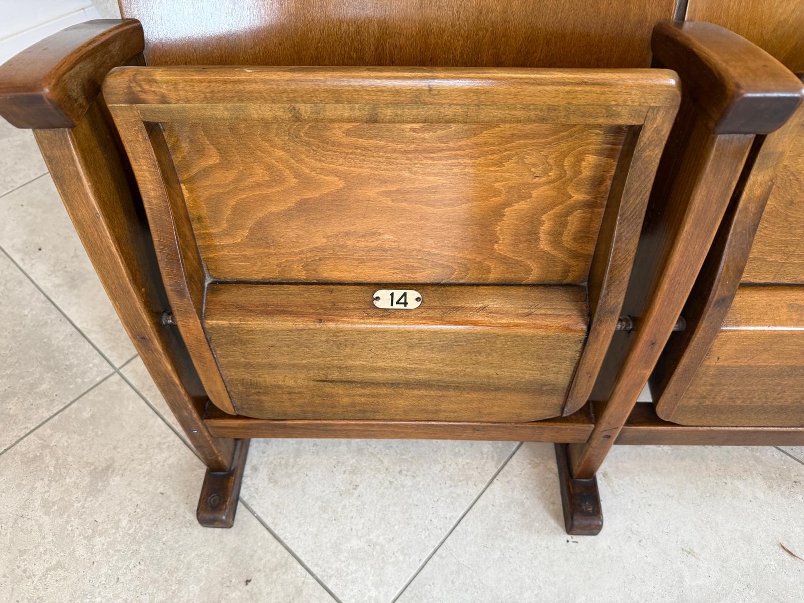 Original Wiener Kinosessel 2er Sitz Klappstuhl Stuhl Nostalgie G1723