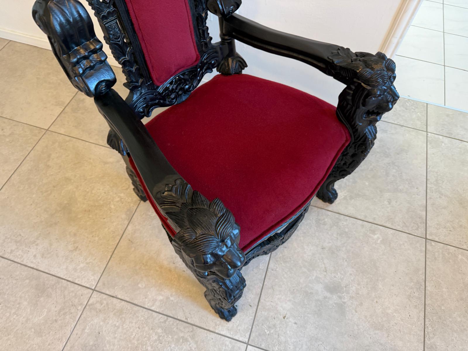 Prachtvoller Fauteuil Stuhl Königssessel Prunksessel Barockstil G2096