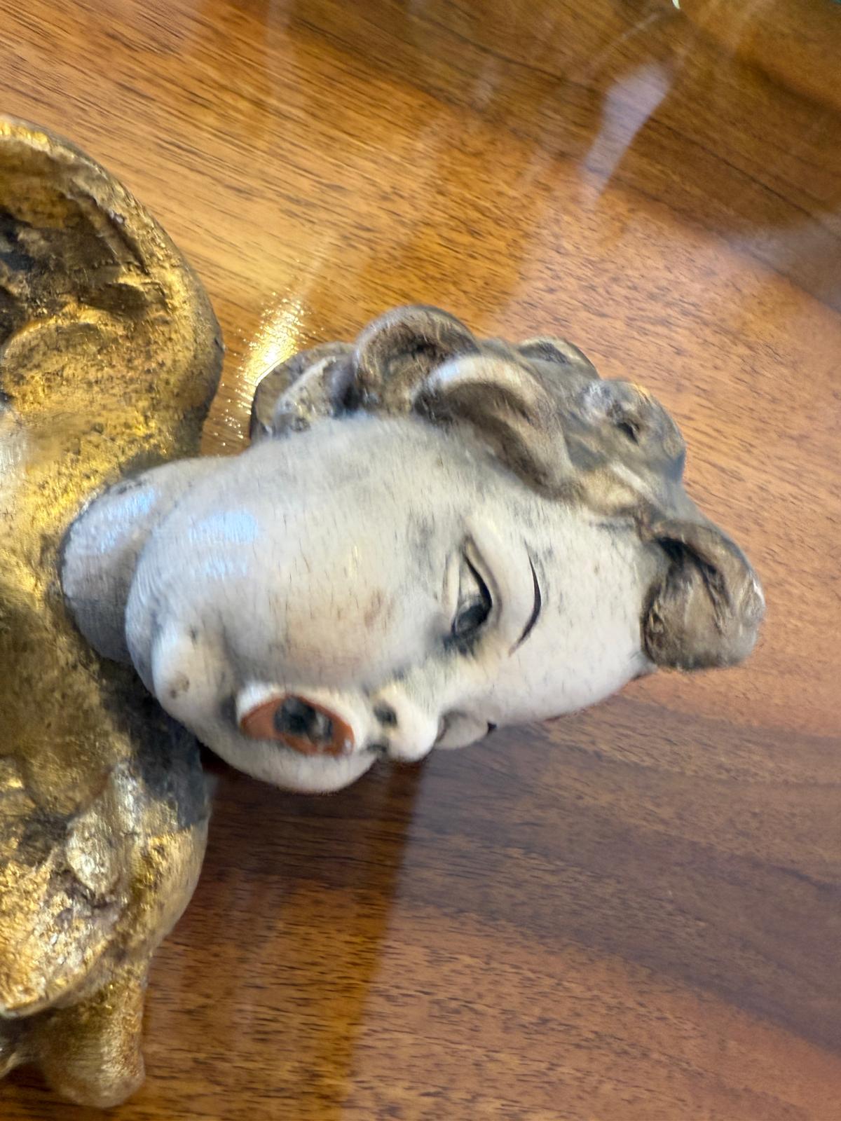 Hölzerner Engelkopf Engel Holzschnitzerei G2874 Kopie