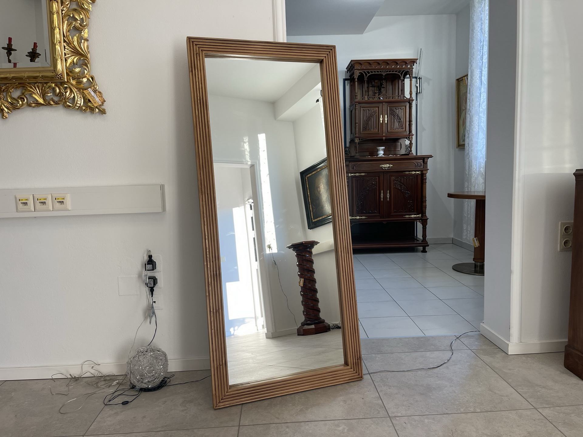 Gr-nderzeit-Biedermeier_27 bäuerlicher Spiegel Holzspiegel Wandspiegel i2200
