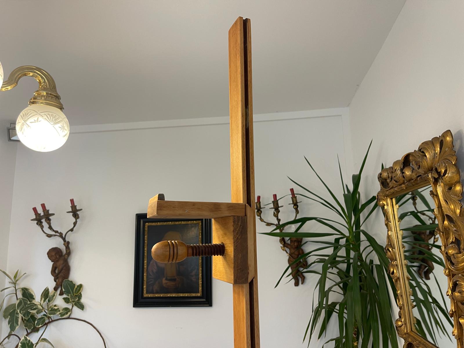 Antikes Atelier-Staffelei aus massivem Holz Bildhalterung G1522