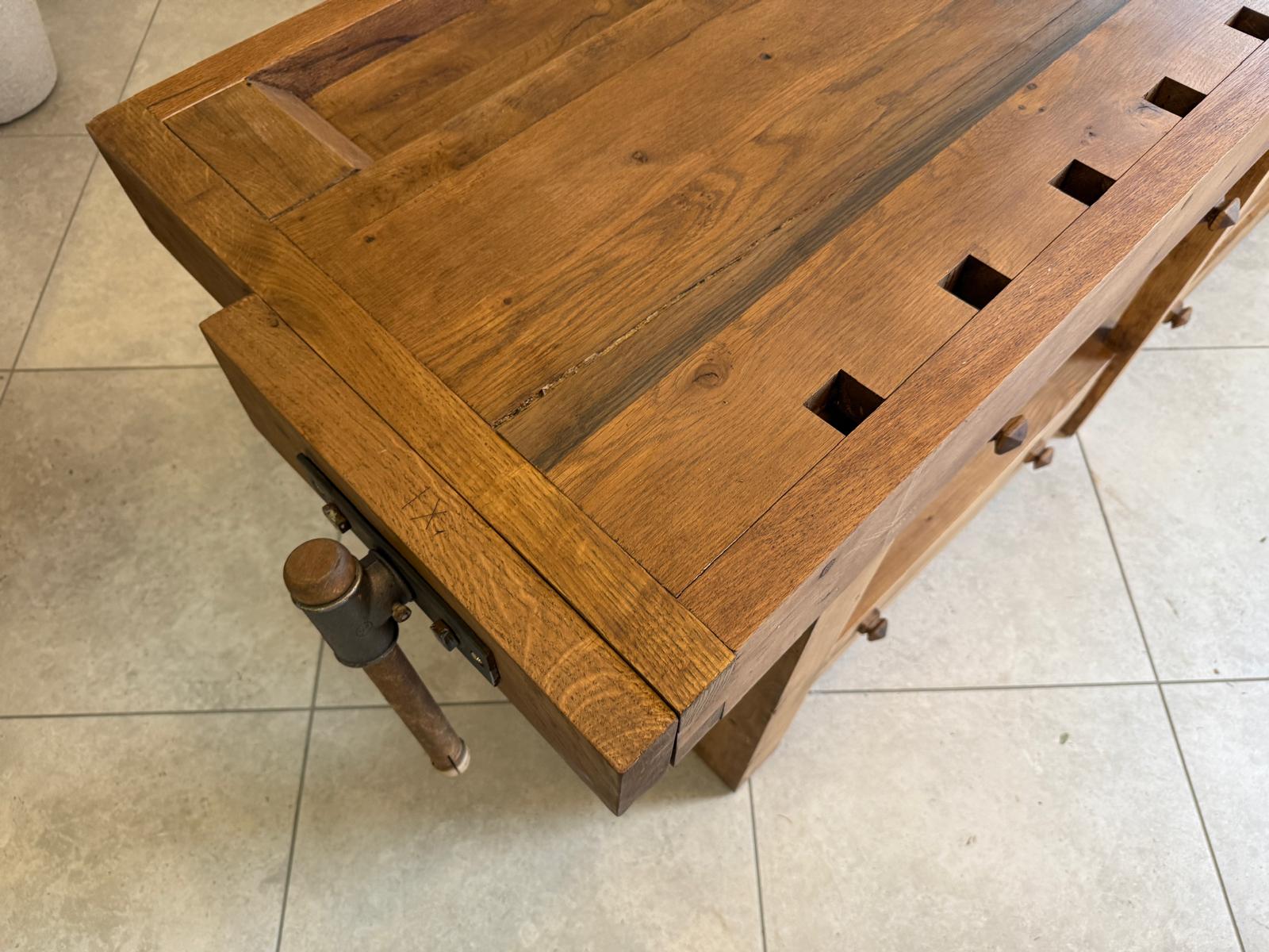 Urige Hobelbank Werkbank Pult Tresen Ladenschrank G2080