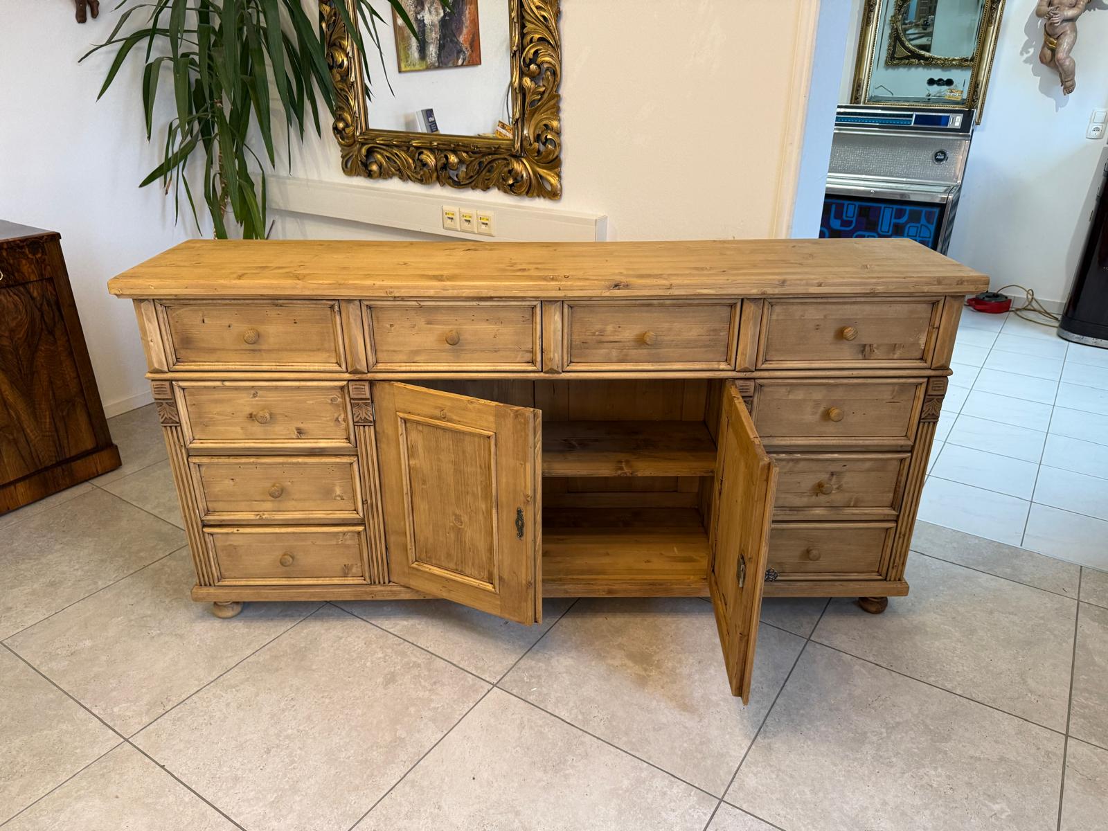 Antike 8 Ladenkommode Ladenschrank Apothekerschrank Altholzkommode D1137
